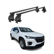 Top Roof Racks Cross Bars fits Chevrolet Traverse 2018-2024 2Pcs Black Steel
