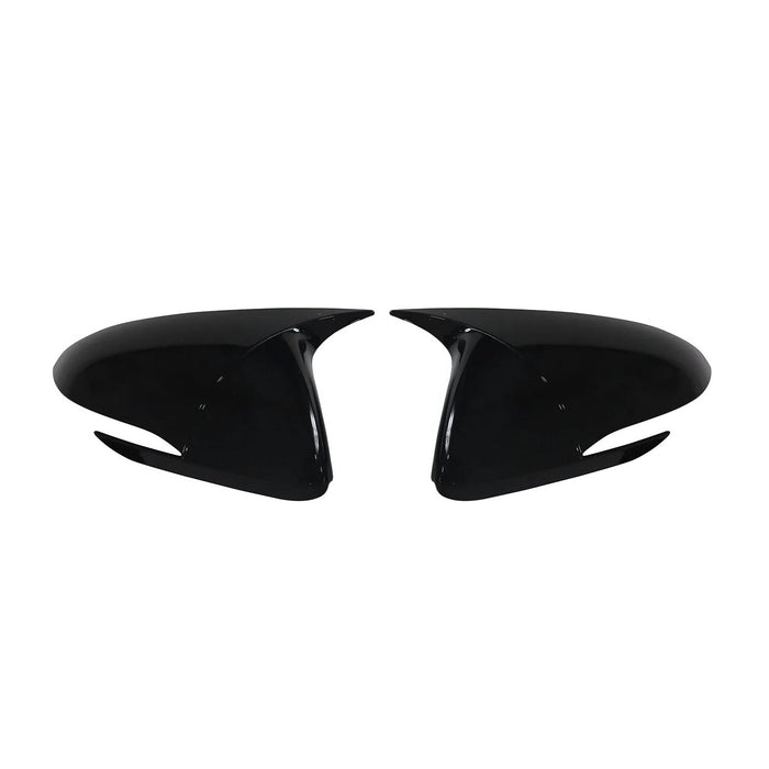 Side Mirror Cover Caps Fits Hyundai Elantra 2017-2020 Piano Black 2 Pcs
