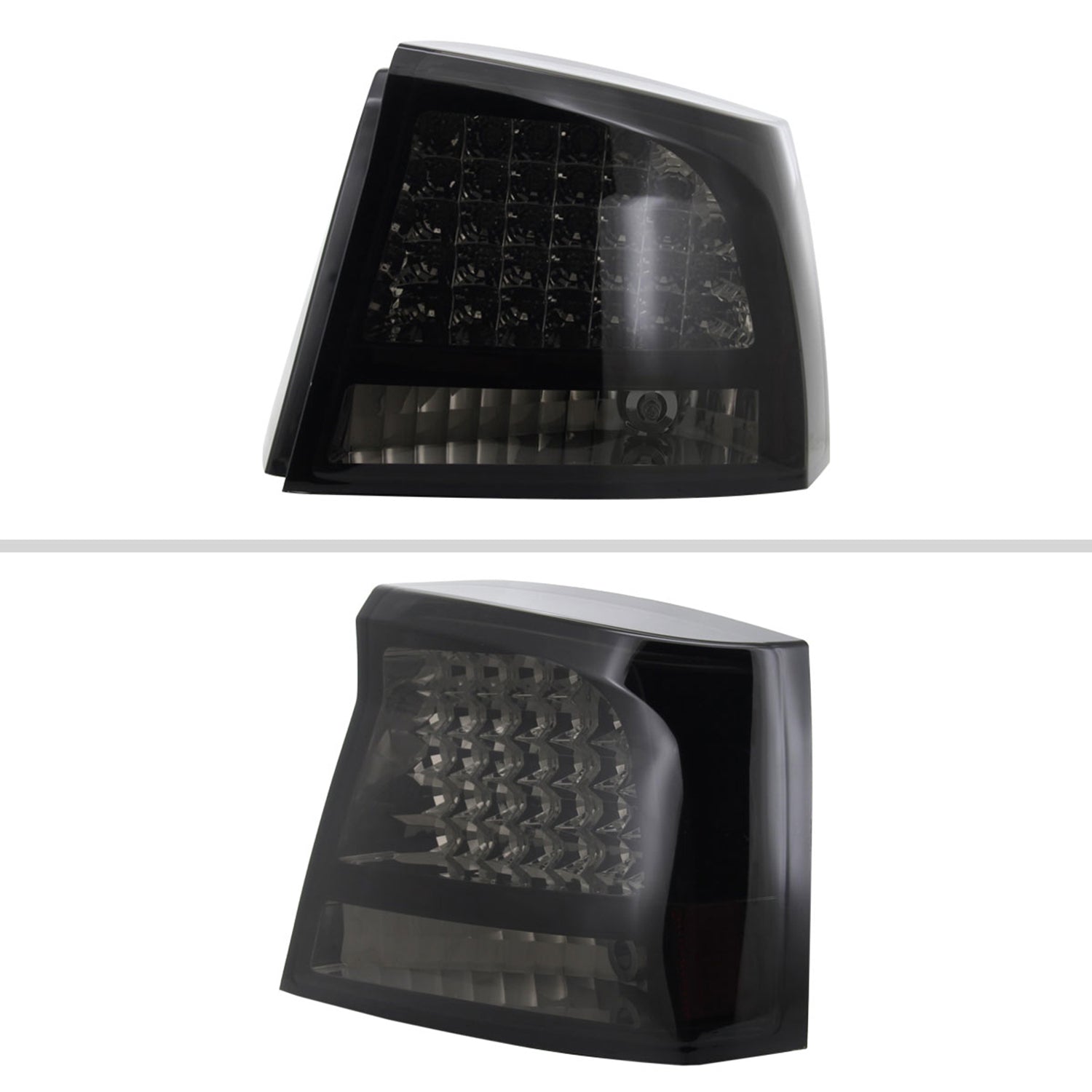 2005-2008 Dodge Charger LED Tail Lights Glossy Black Housing/Smoke Lens