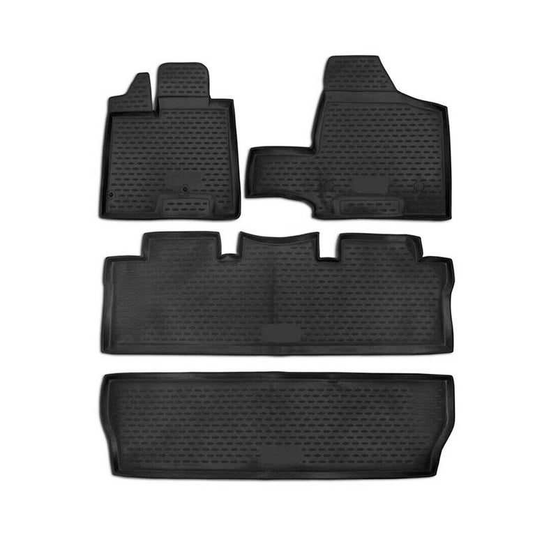 2004-2010 Toyota Sienna Floor Mats Liners Full Set All Weather Black