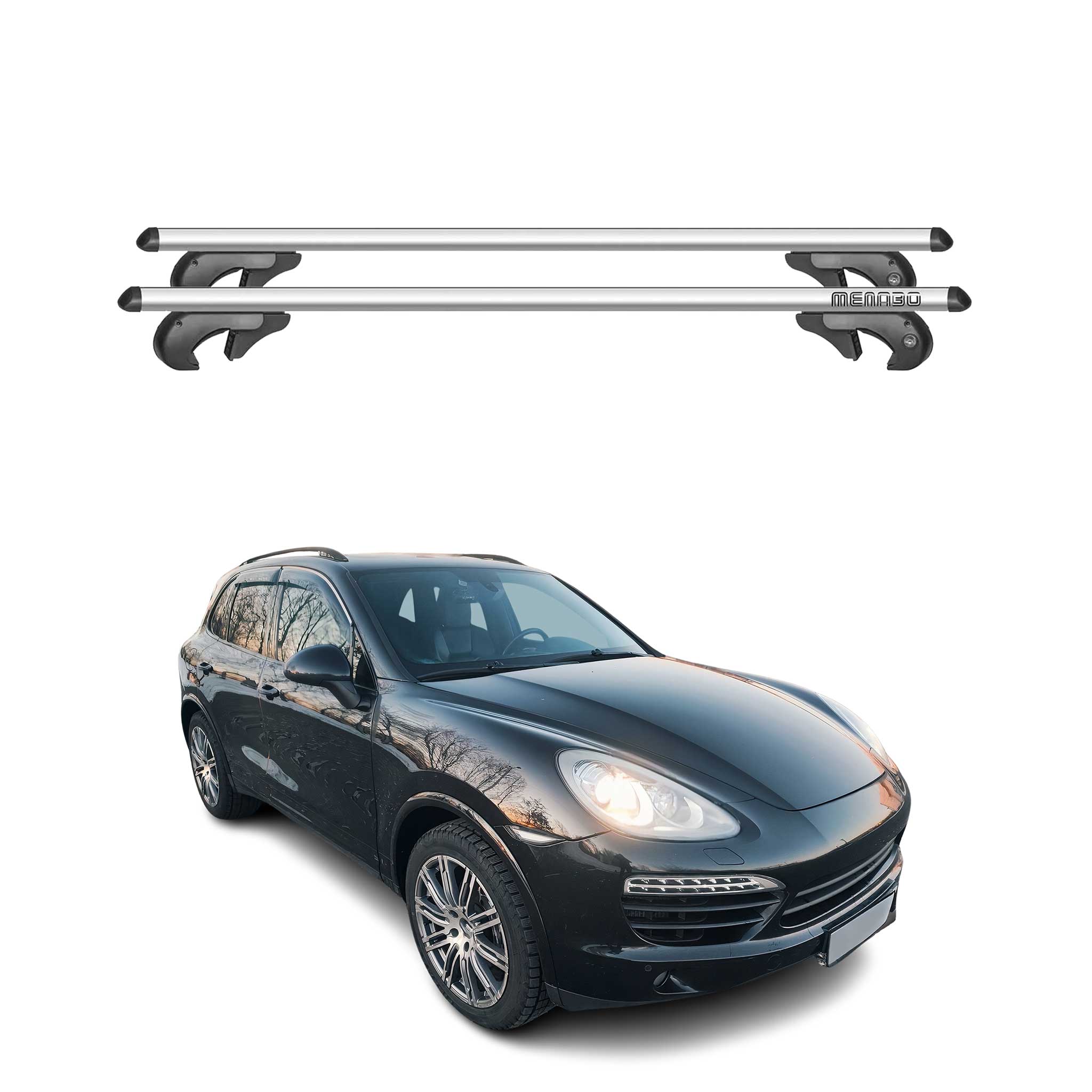 2011-2018 Porsche Cayenne Roof Rack Cross Bars Silver