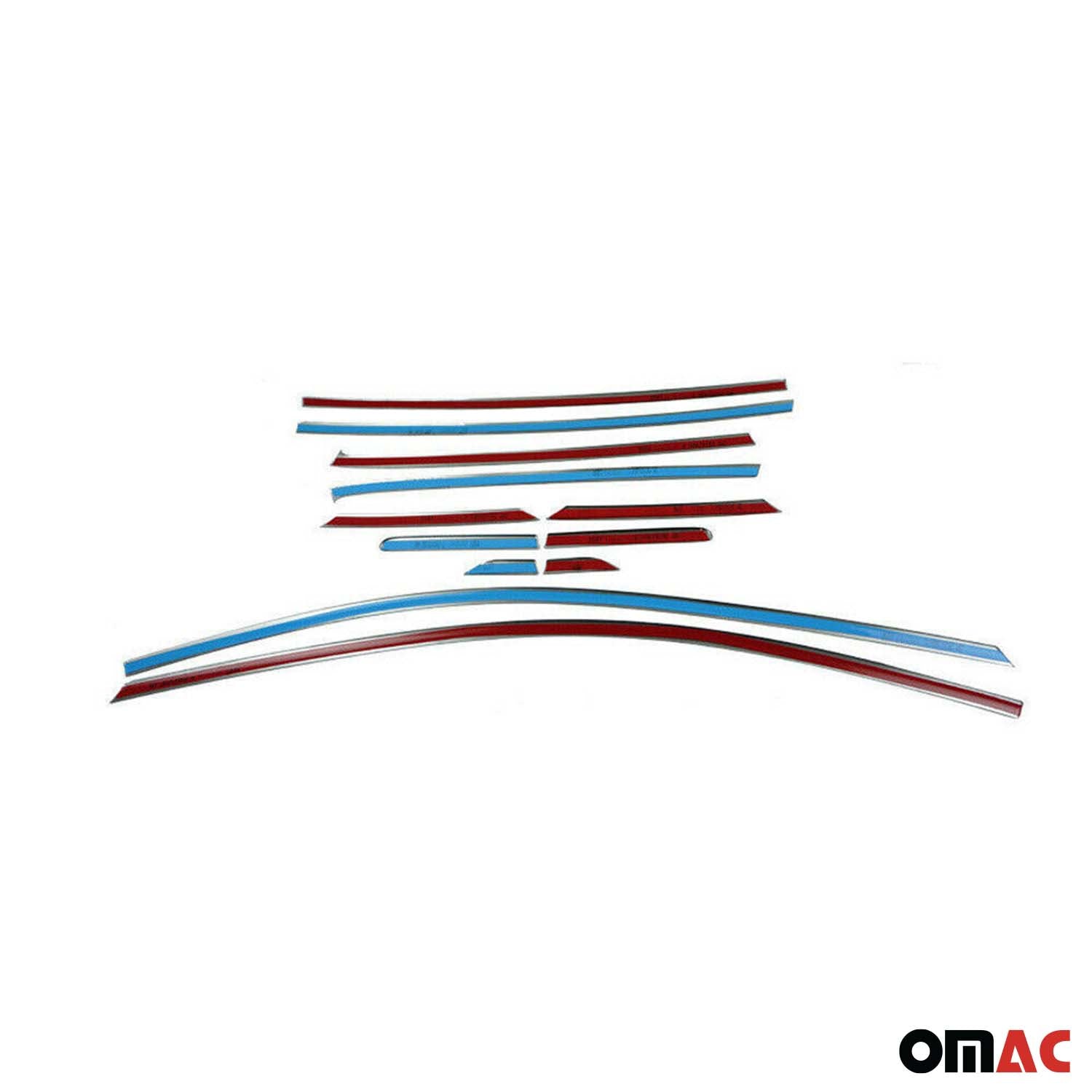 2013-2019 Ford Escape Window Molding Trim Streamer Stainless Steel Silver 12 Pcs