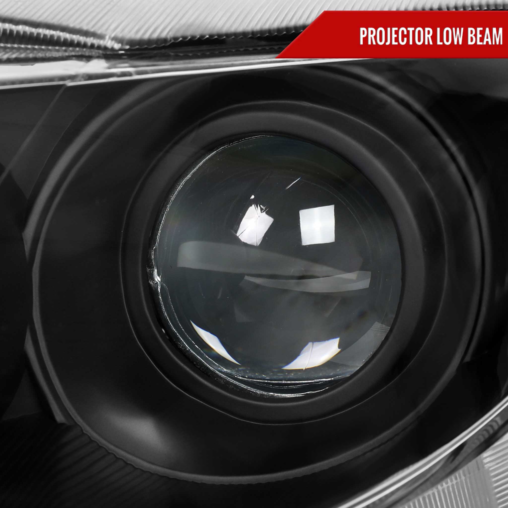 For Mazda 6 2003-2005 Factory Style Projector Headlights Matte Black Housing Clear Lens