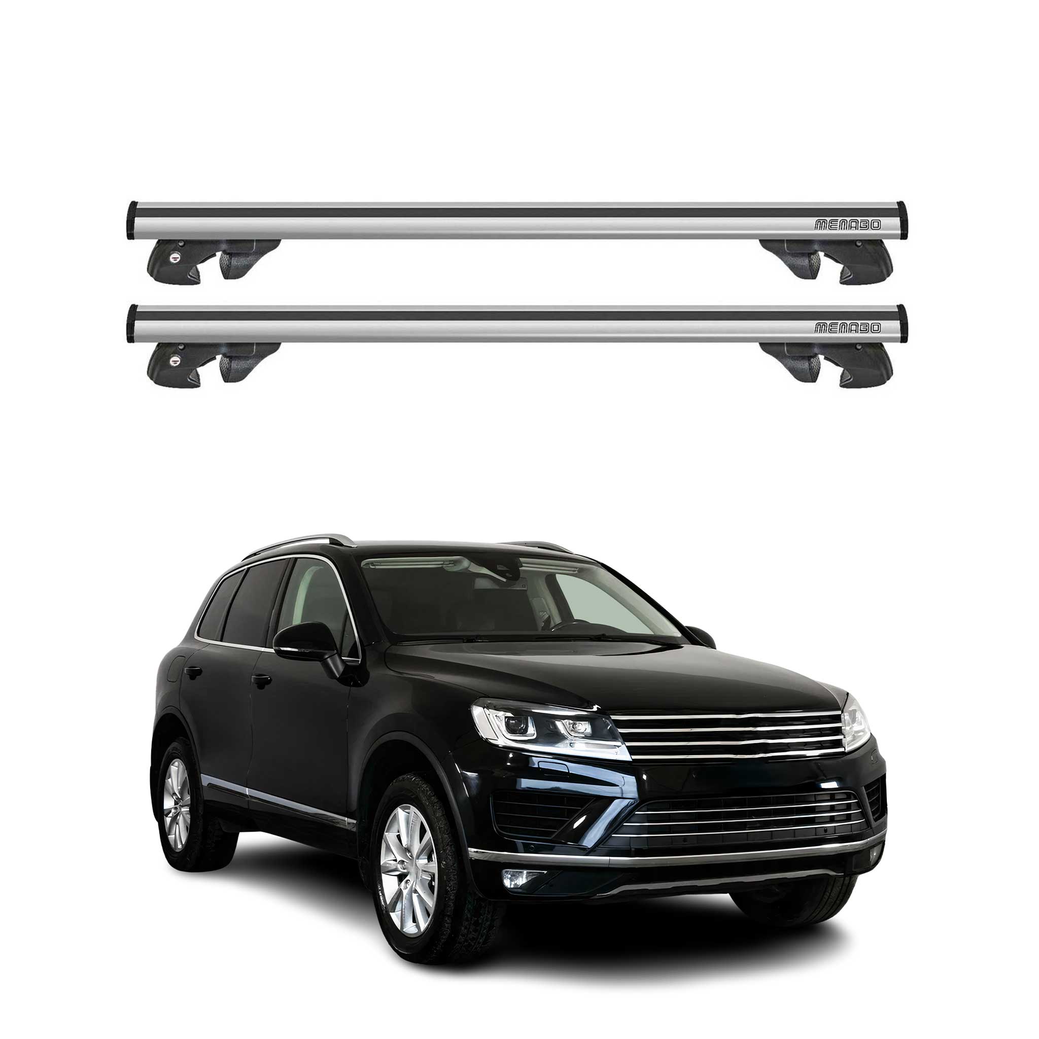 2011-2014 VW Touareg Roof Rack Cross Bars Silver