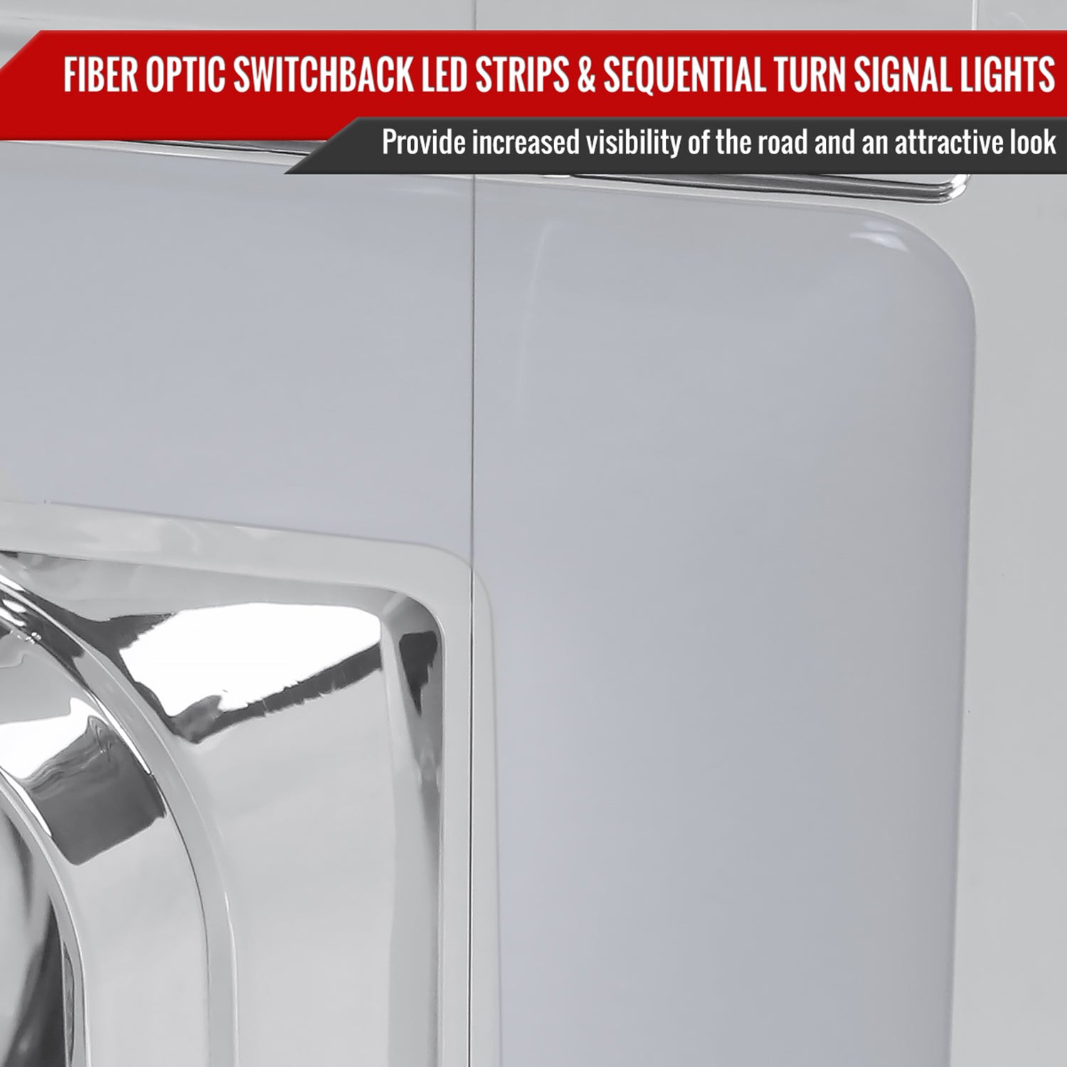 2017-2019 Ford F-250 F-350 F-450 F-550 LED C-Bar Headlights Signal Chrome