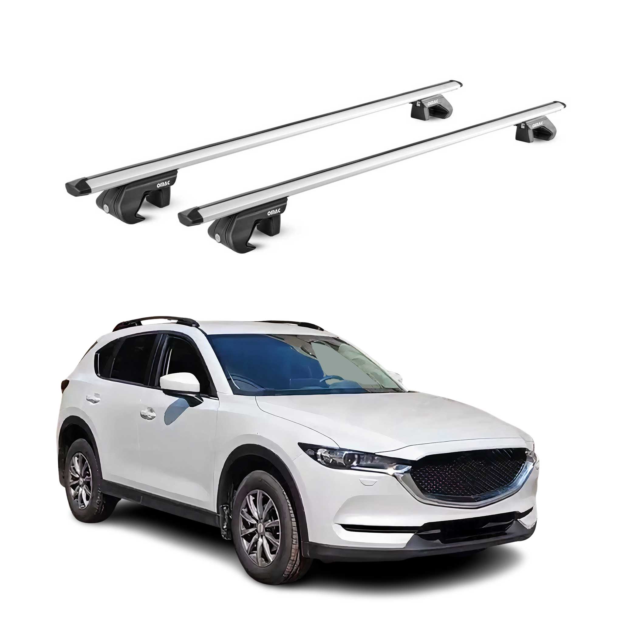 2017-2025 Mazda CX-5 Roof Rack Cross Bars Silver Luggage Carrier 2 Pcs