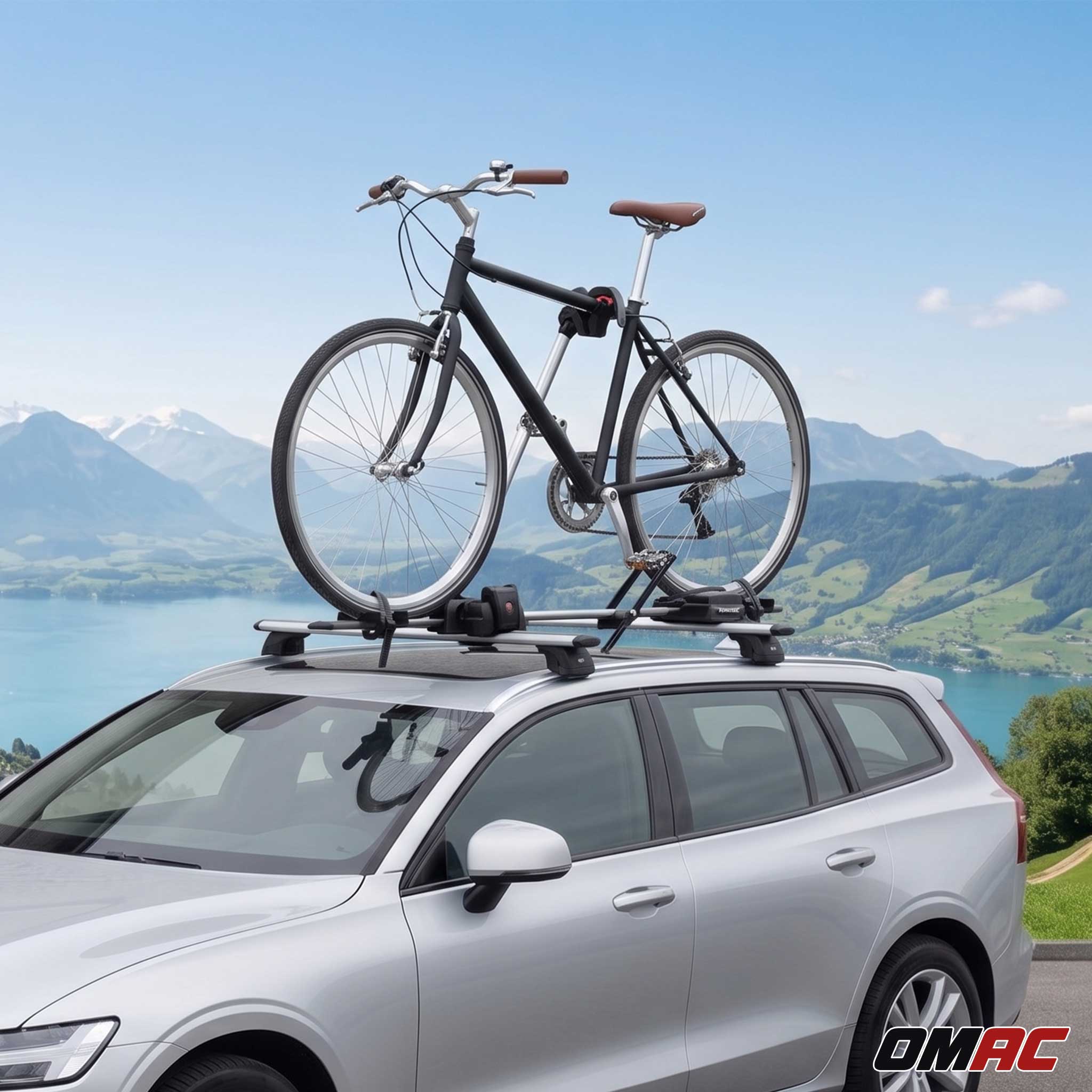 G3 Roof Bike Rack 360° Rotating Arm Aluminium 1 Bike 44.1lb Lockable