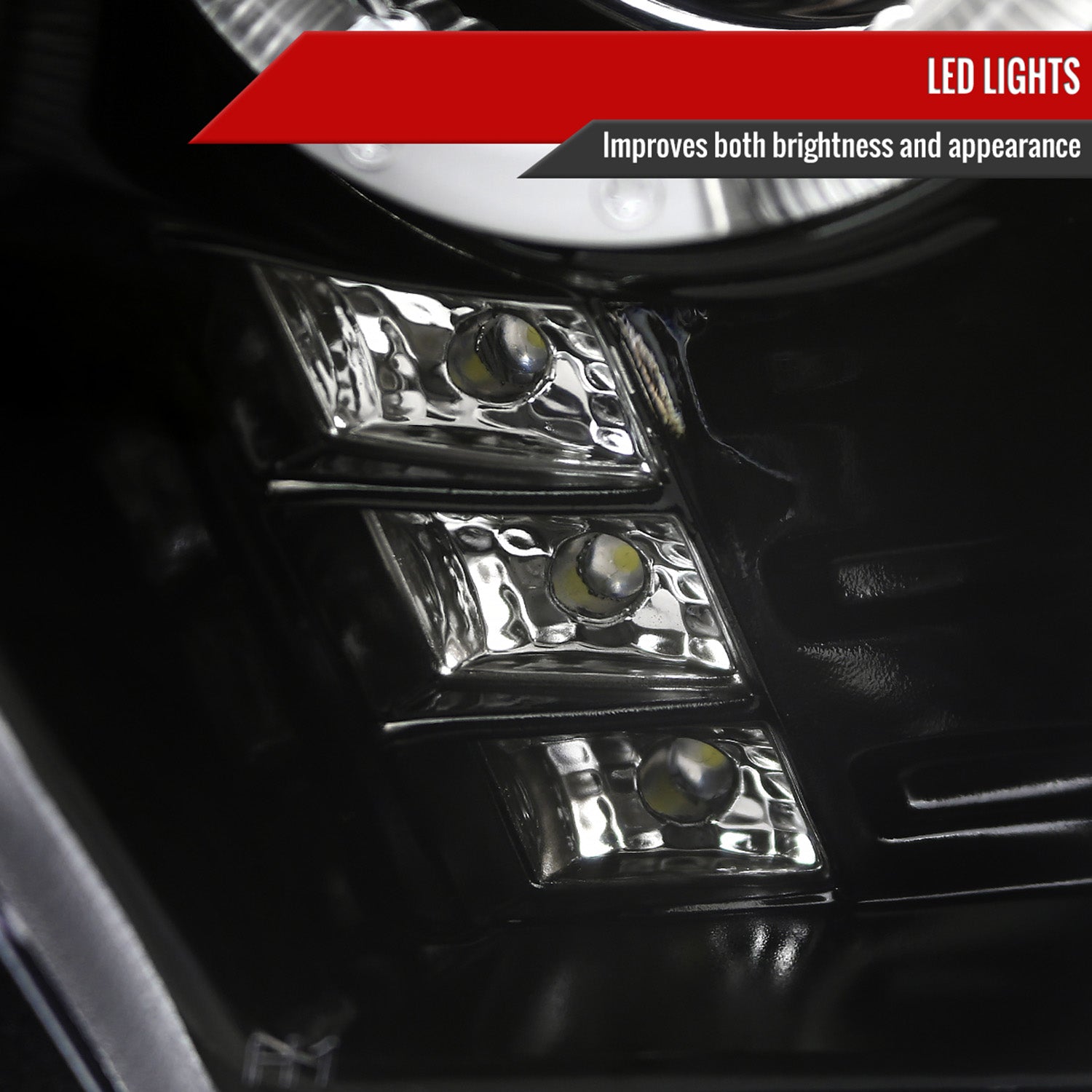 2010-2014 Ford Mustang Dual Halo Projector Headlights Jet Black/Clear Lens