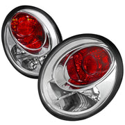 1998-2005 VW Beetle Tail Lights Chrome Housing/Clear Lens