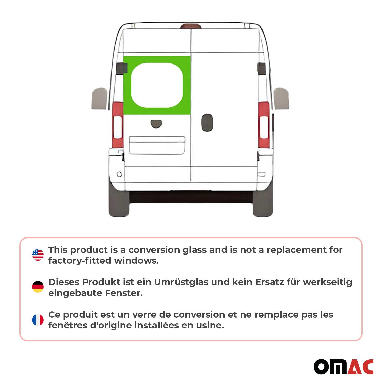2014-2026 RAM ProMaster Window Glass Left Rear Barn Door