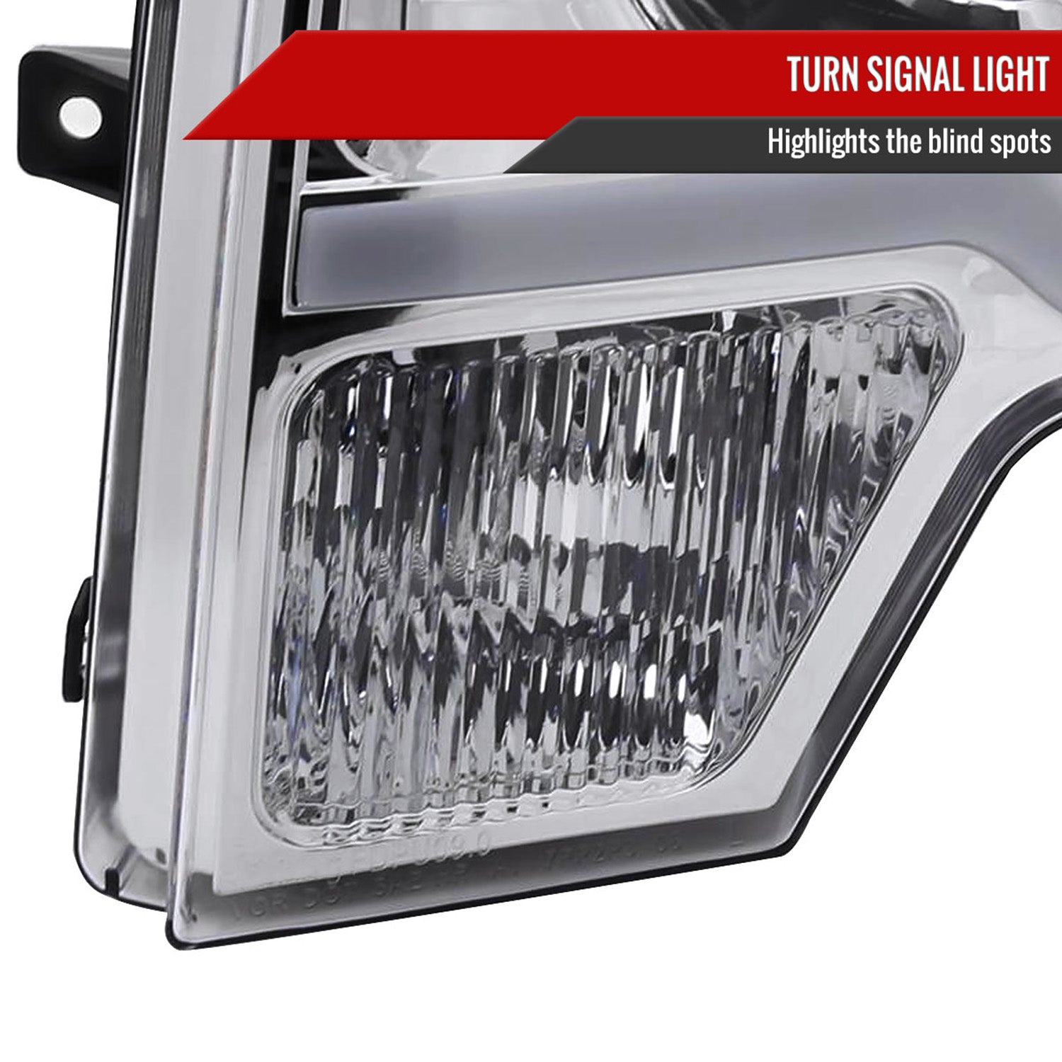2009-2014 Ford F-150 LED Strip Projector Headlights Chrome/Clear Lens