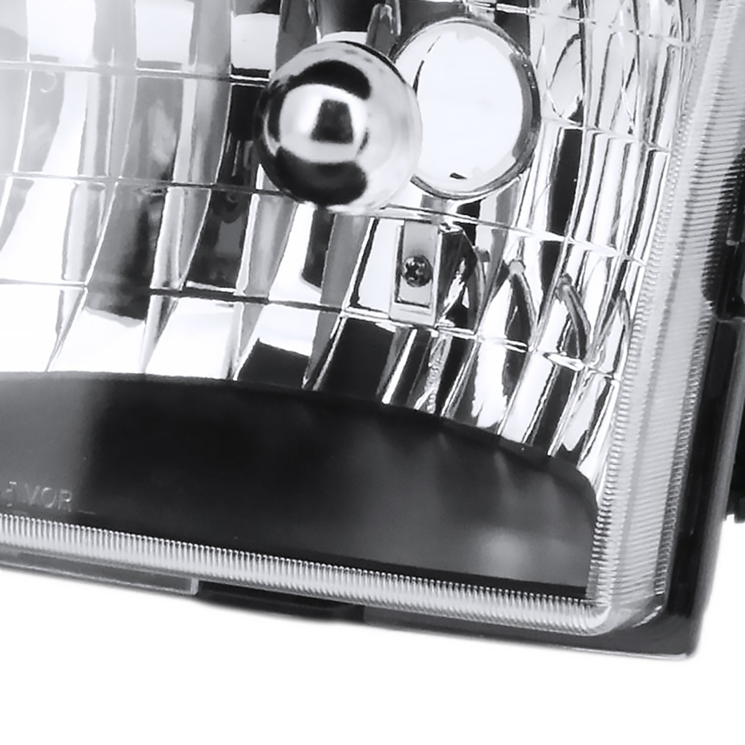 1998-2000 Ford Ranger Factory Style Crystal Headlights Matte Black/Clear Lens