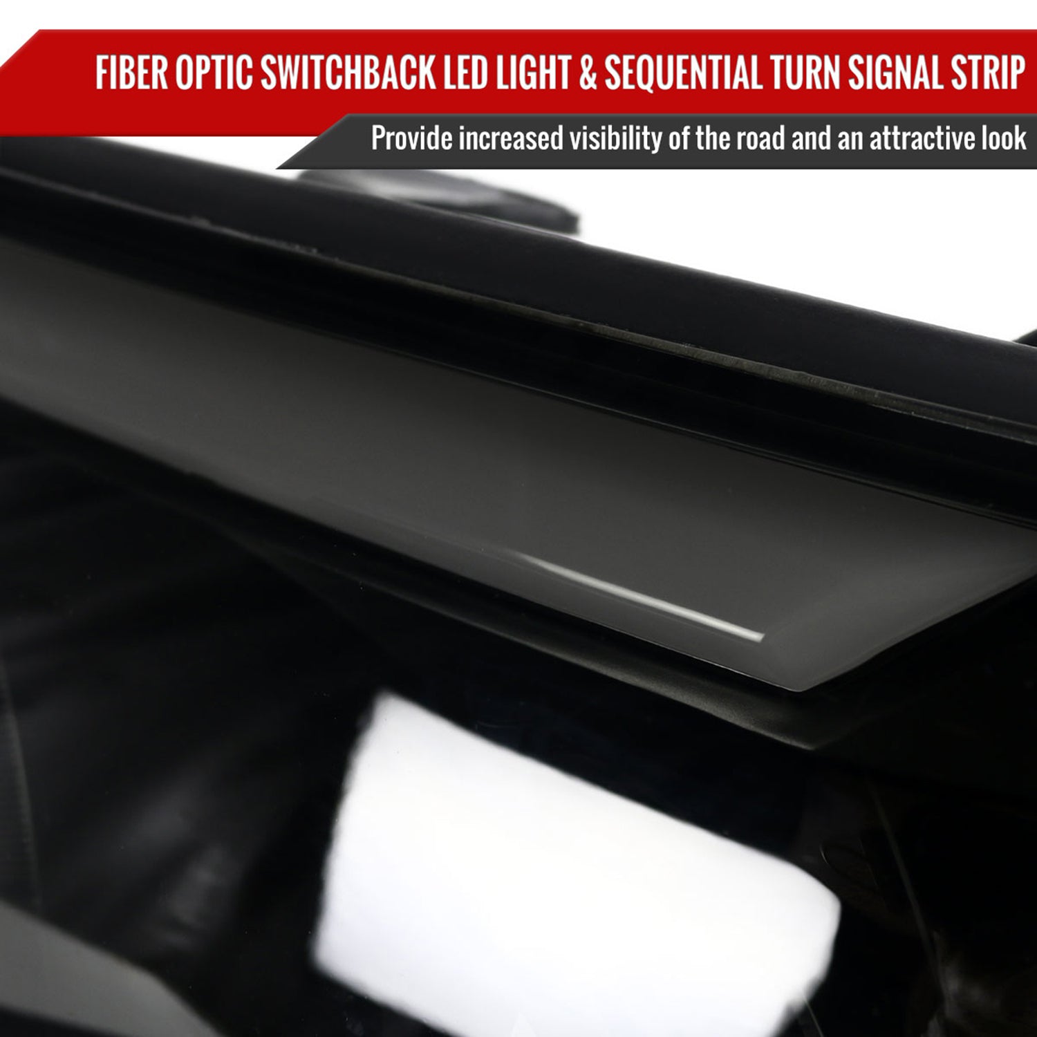 2005-2011 Toyota Tacoma LED Bar Projector Headlights Turn Signal Black Smoke