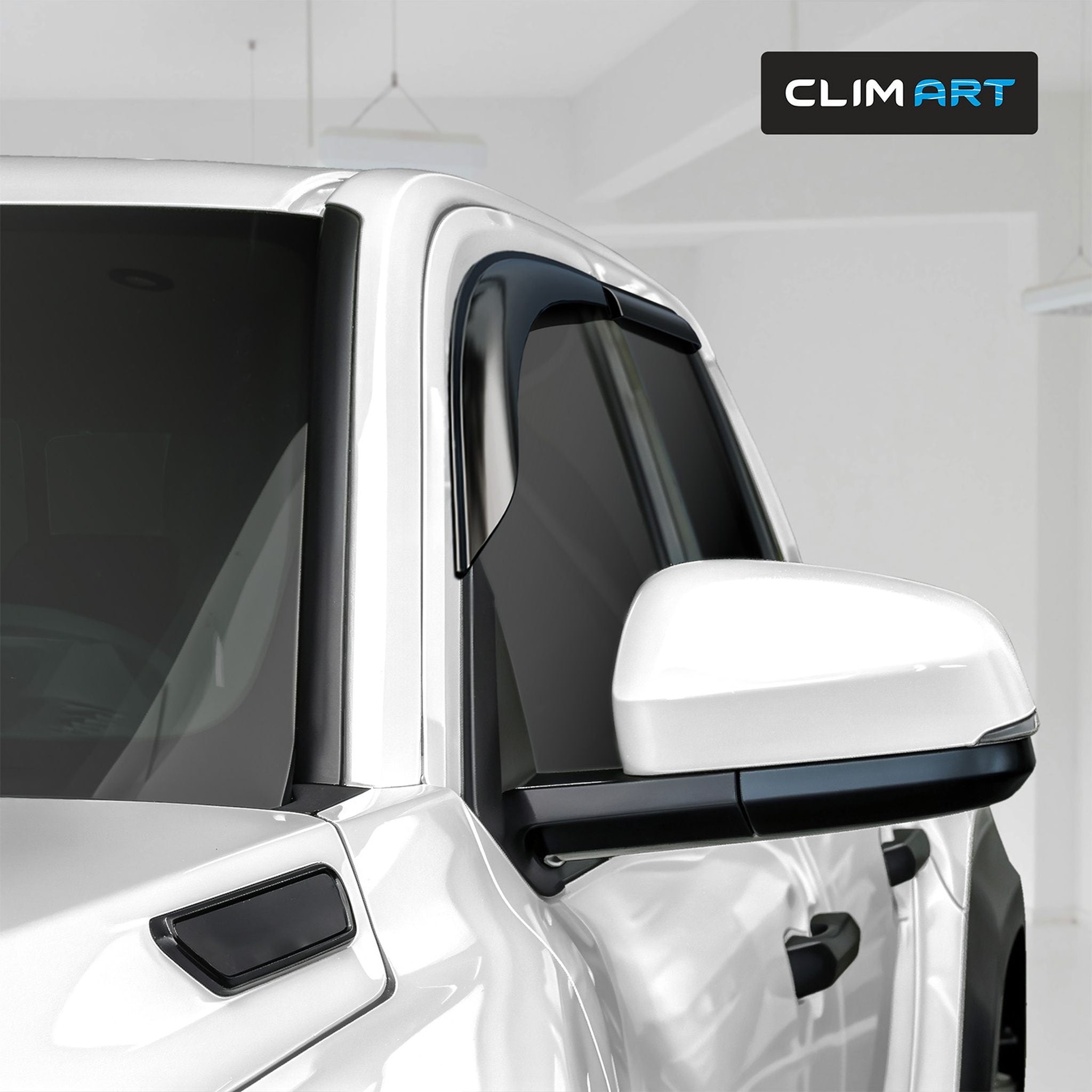 Clim Art Wind Deflectors for Toyota Tacoma Double Cab 2024-2026 Dark Smoke 4Pcs