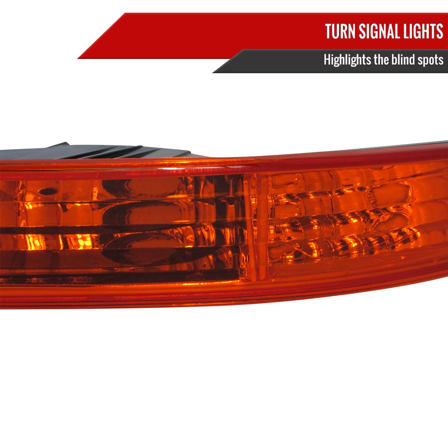 1994-1997 Accura Integra Bumper Lights Chrome Housing/Amber Lens