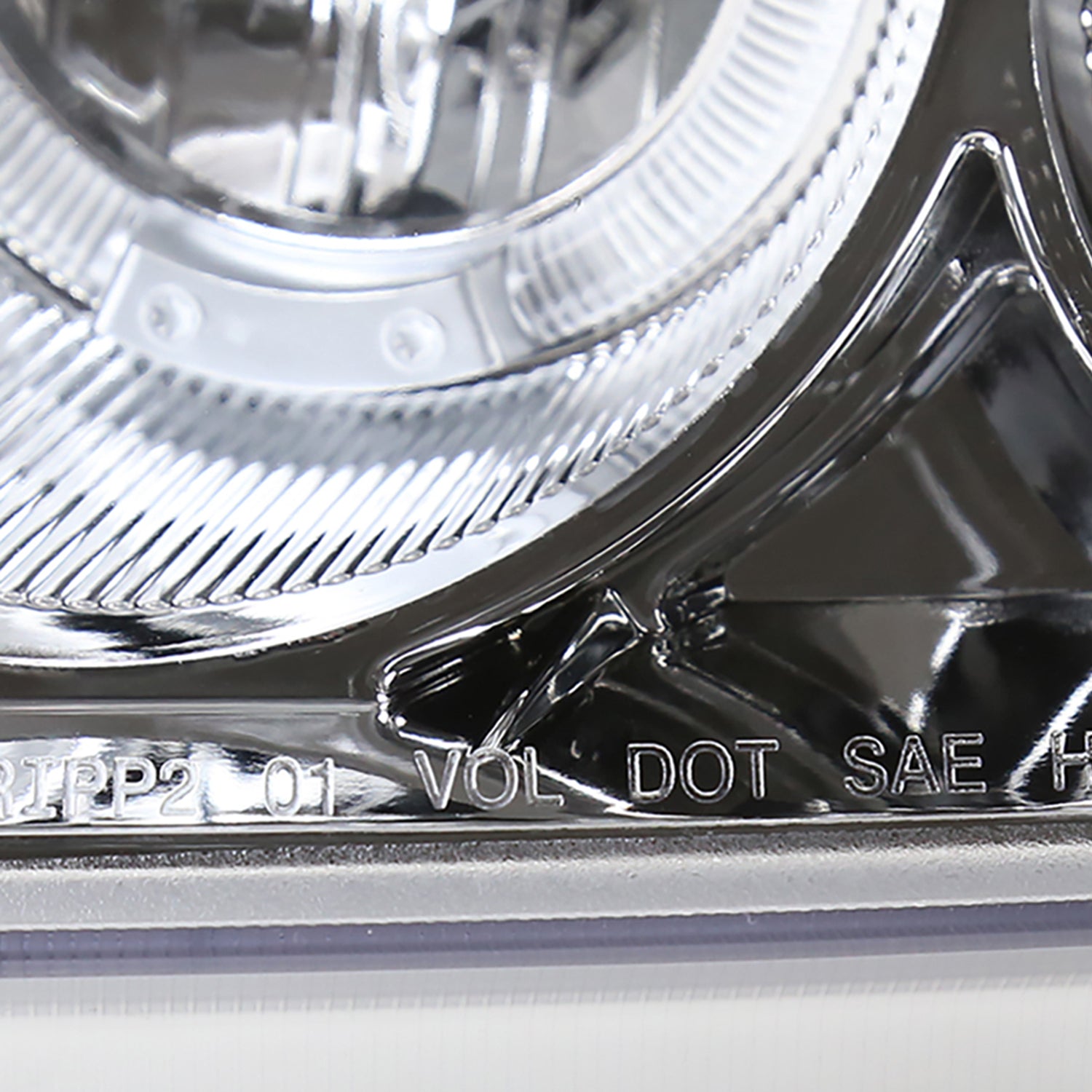 2001-2003 Honda Civic Dual Halo Projector Headlights Chrome/Clear Lens