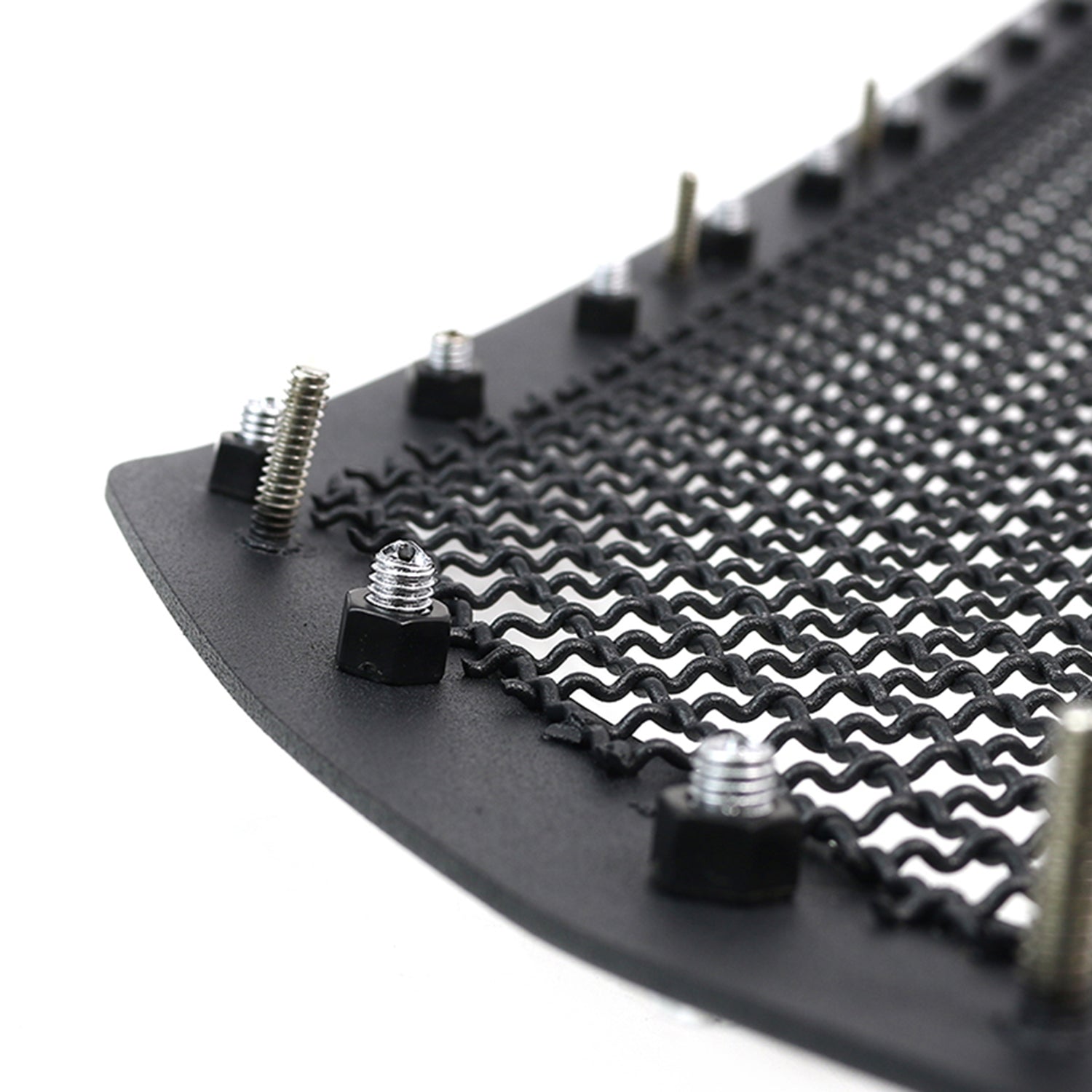 2012-2015 Toyota Tacoma Rivet Style Black Stainless Steel Mesh Grille Insert