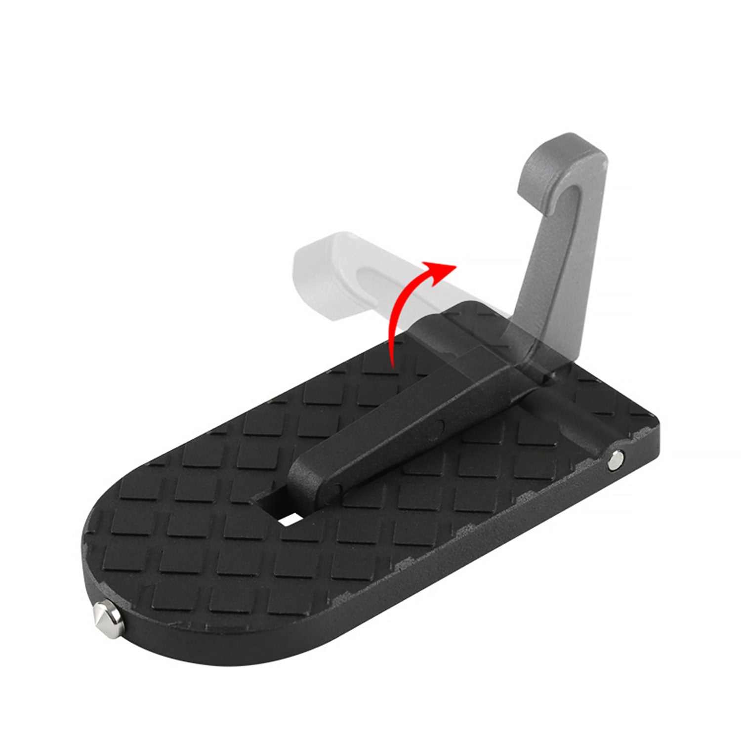 Universal Foldable Car Door Step Latch Foot Hook & Safety Hammer Black 2Pcs