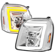 2007-2014 GMC Yukon/XL 1500/XL 2500 LED Signal Projector Headlights Chrome