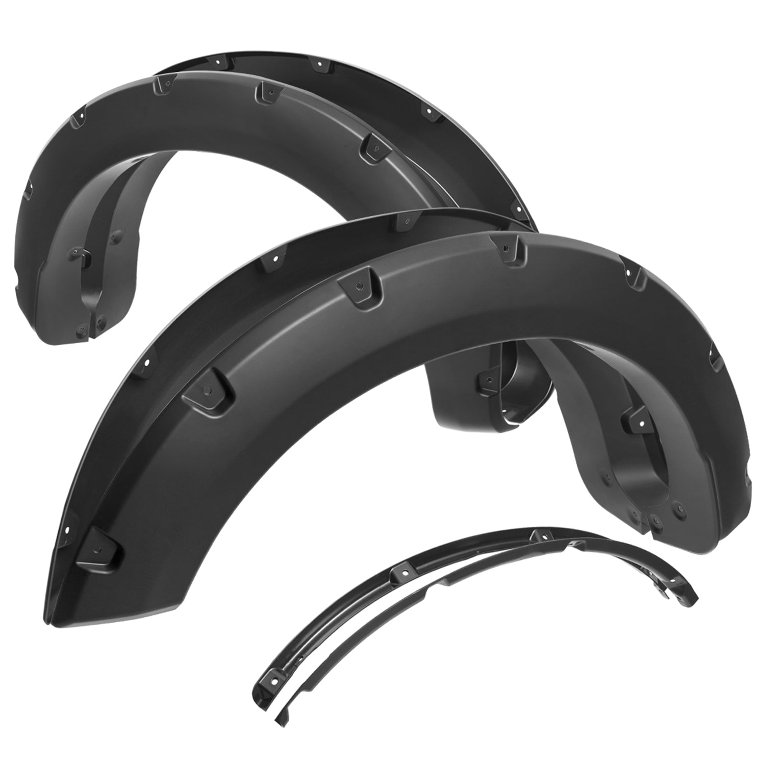 2023-2024 Ford F250 F350 Matte Black Rivet Style Fender Flares Protector