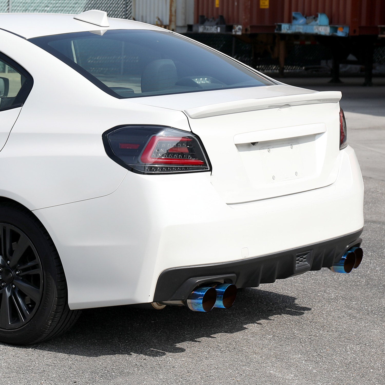 2015-2022 Subaru WRX STI 4" Quad Tip Steel Catback Exhaust System w/ Burnt Tip