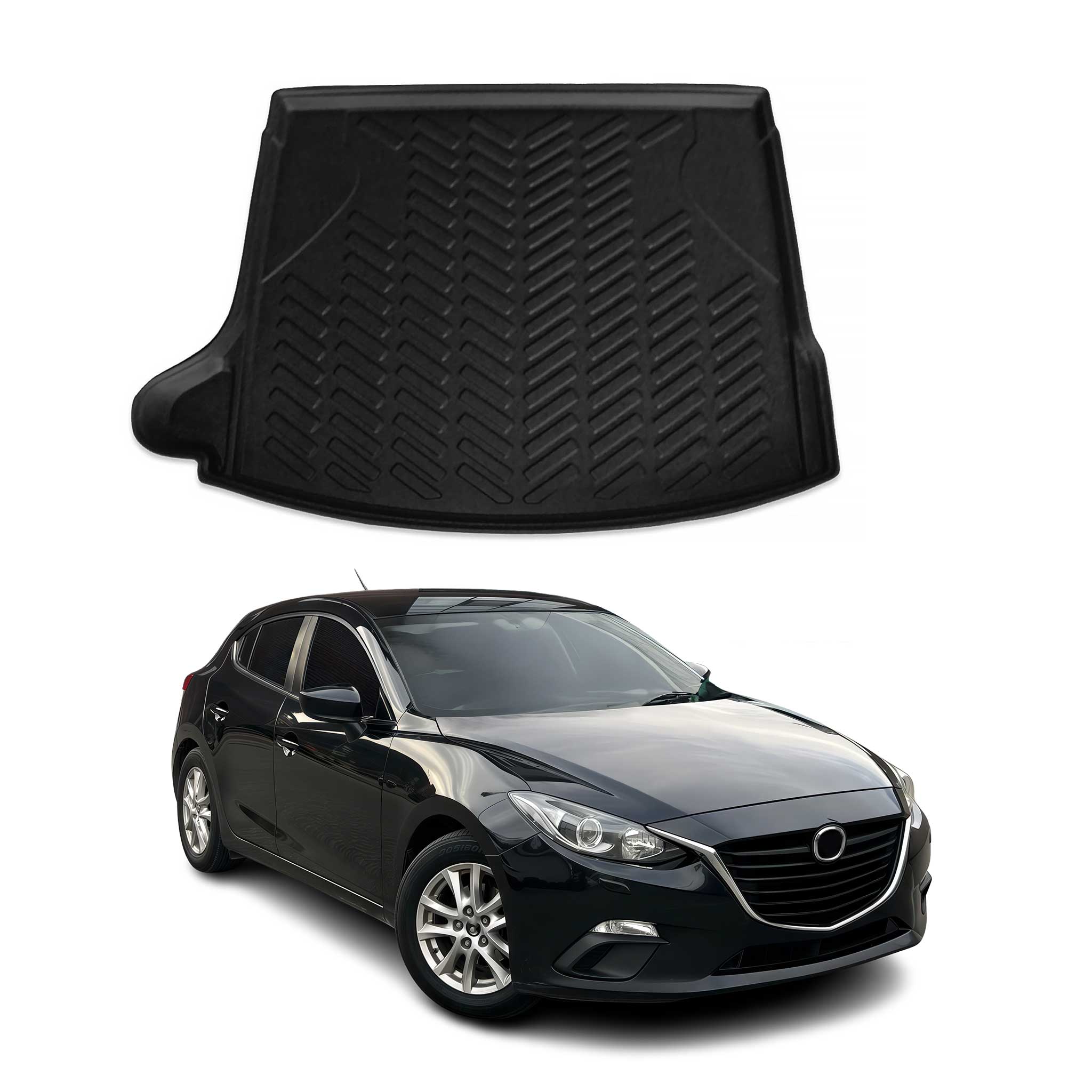 2014-2018 Mazda 3 Hatchback Cargo Liner Trunk Mat All Weather Black