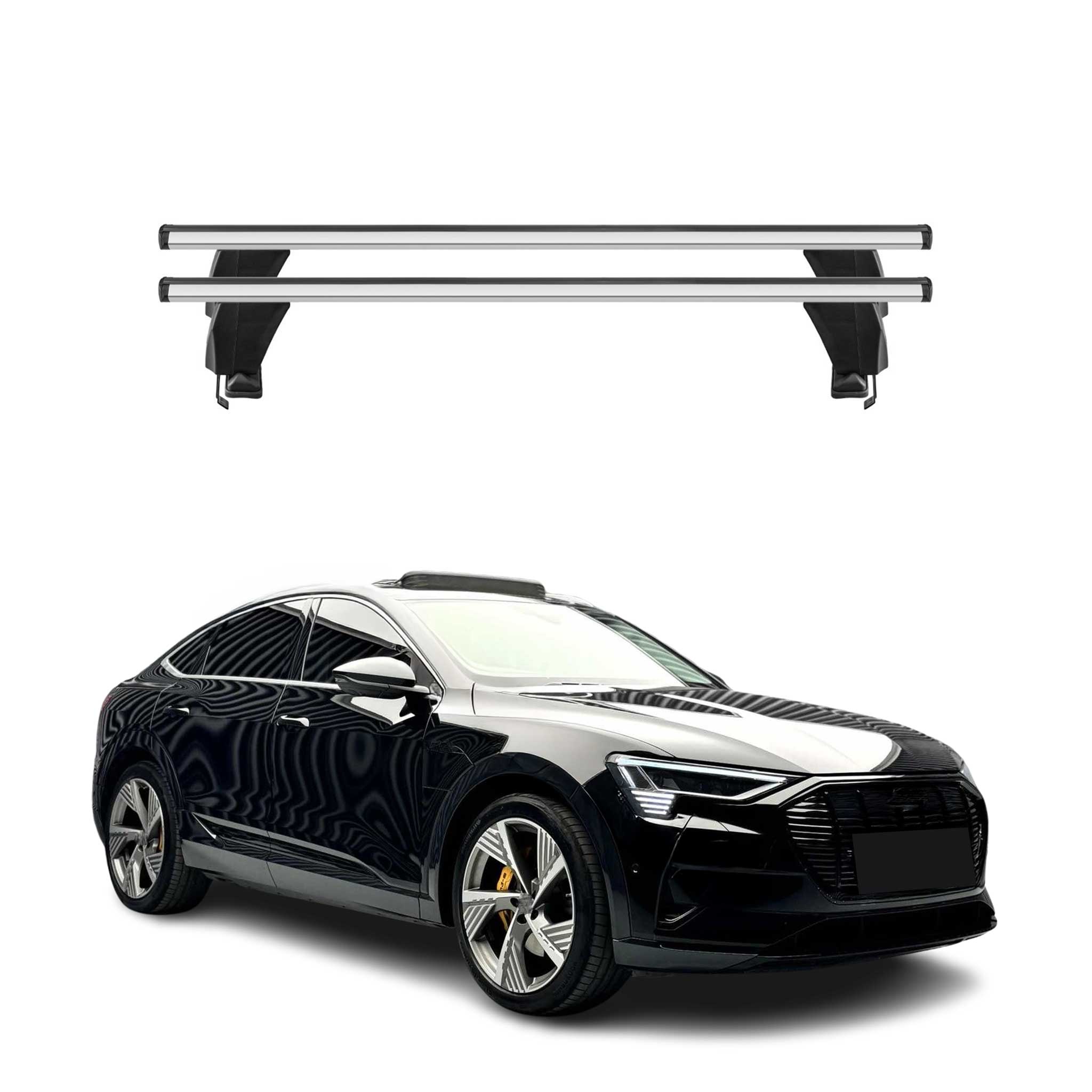 Top Roof Racks Cross Bars fits Audi e-tron Sportback 2022-25 2Pcs Gray Aluminium