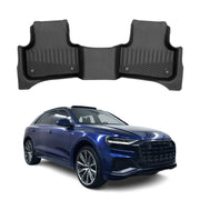 2018-2025 Audi Audi Q7 Q8 SQ7 SQ8 Premium Floor Mats Liners Second Row Rear Black