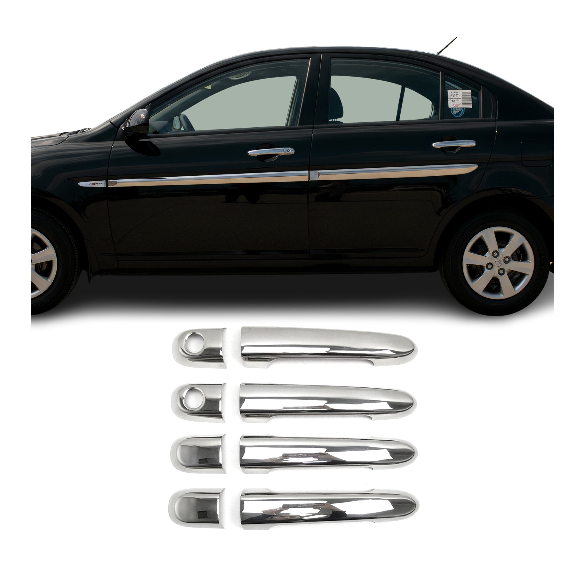 2006-2011 Hyundai Accent Sedan Car Door Handle Cover Protector Stainless Steel