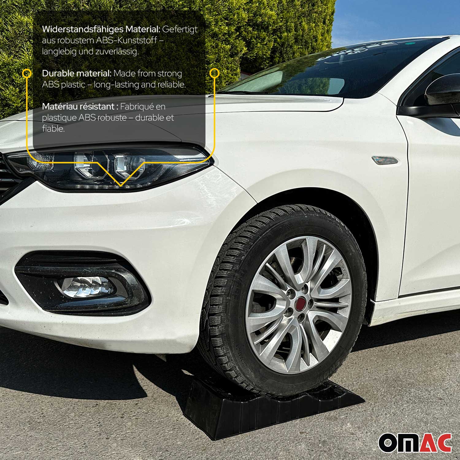 Car Ramps Pack 4 Pcs 6000 Pounds Load Capacity Black Compact Lightweight Design for RV Trailer Camper Oil Changes Inspections