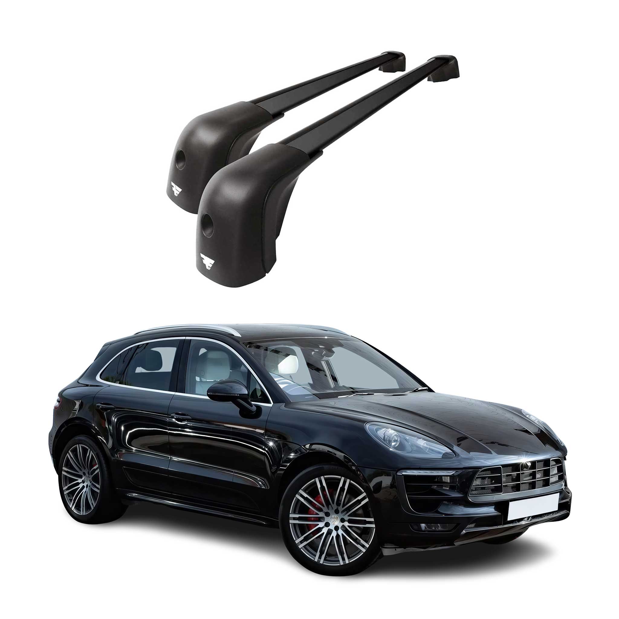 2015-2025 Porsche Macan Roof Racks Cross Bars Black