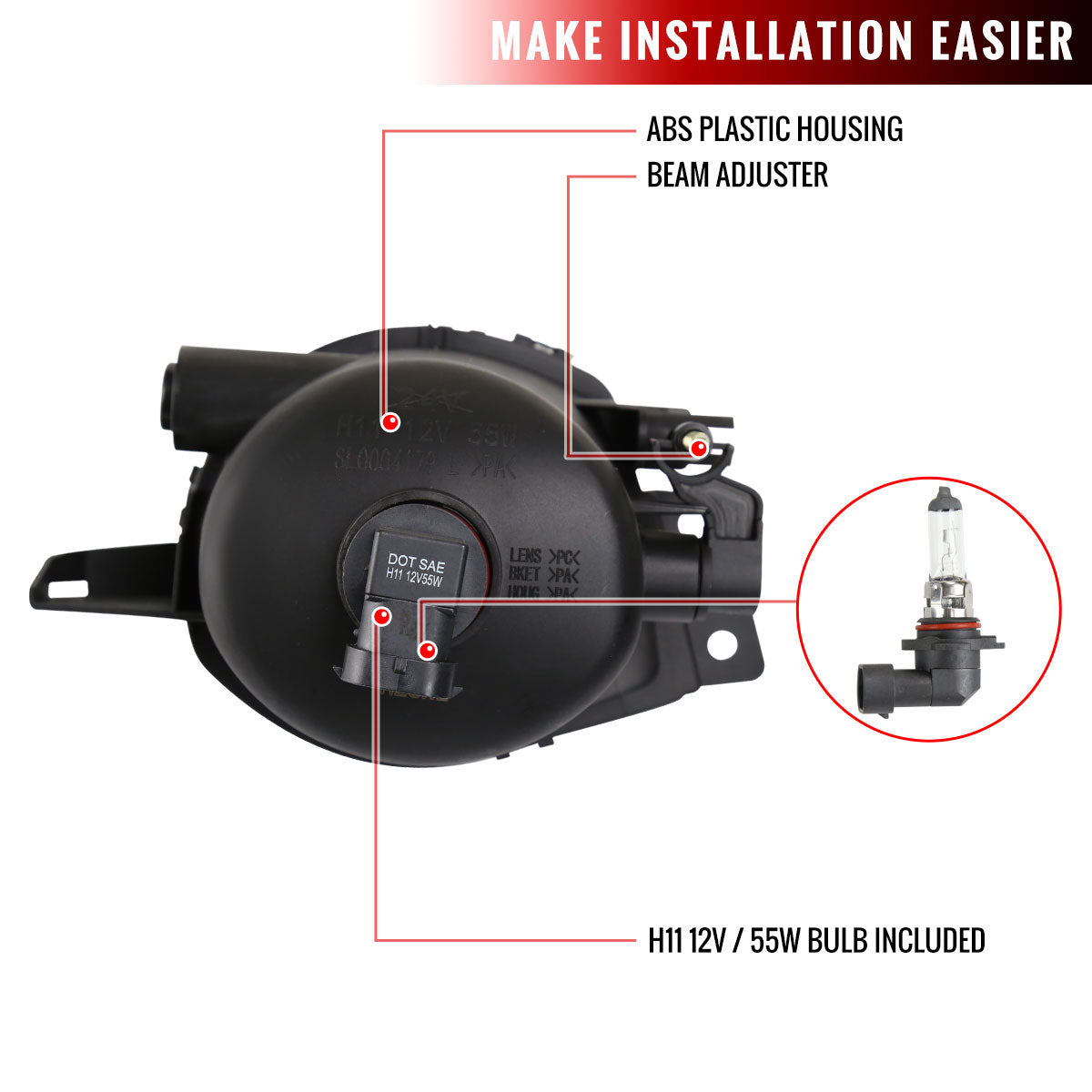 2006 BMW E90 3 Series 325i/330i / 07-2008 3 Series 328i/335i Fog Lights Chrome