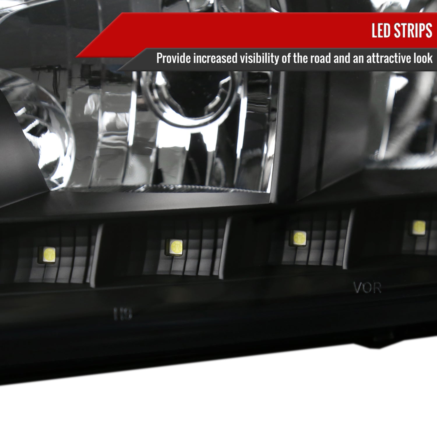 2006-2013 Chevy Impala /Impala Limited /06-2007 Monte Carlo Headlights LED Black