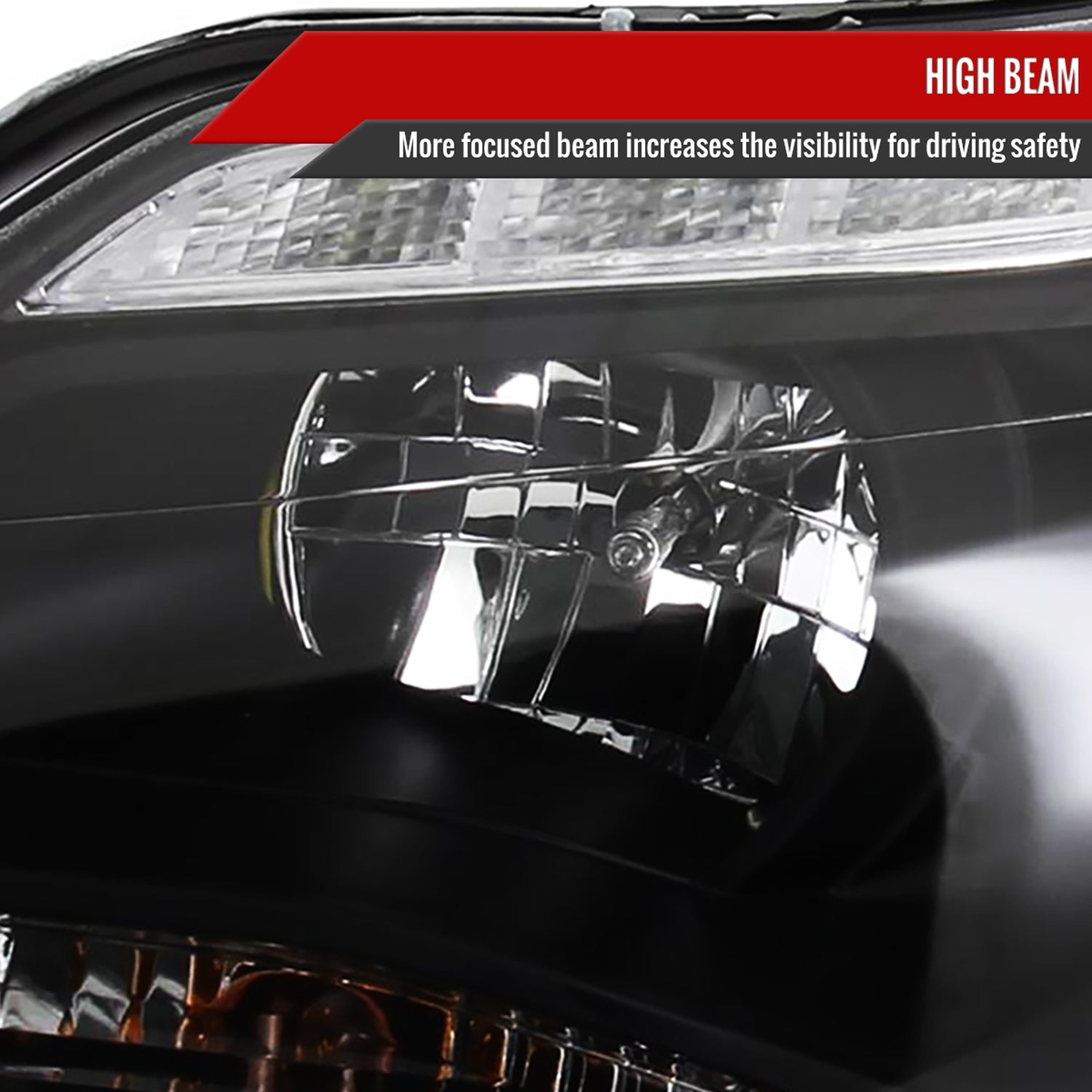 2012-2014 Ford Focus Projector Headlights LED Light & LED Signal Lights Black