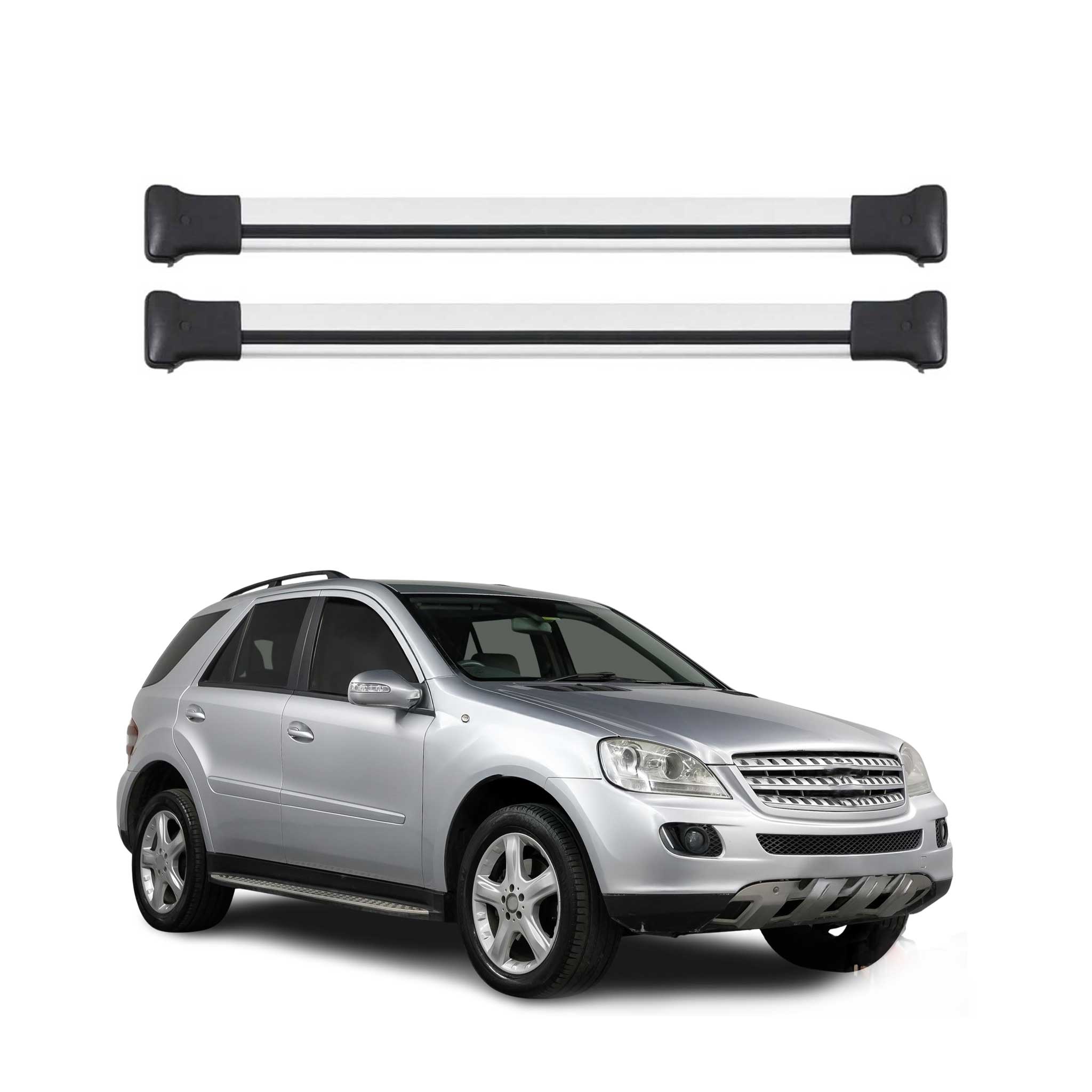 2005-2011 Mercedes M Class W164 Roof Rack Cross Bars Silver