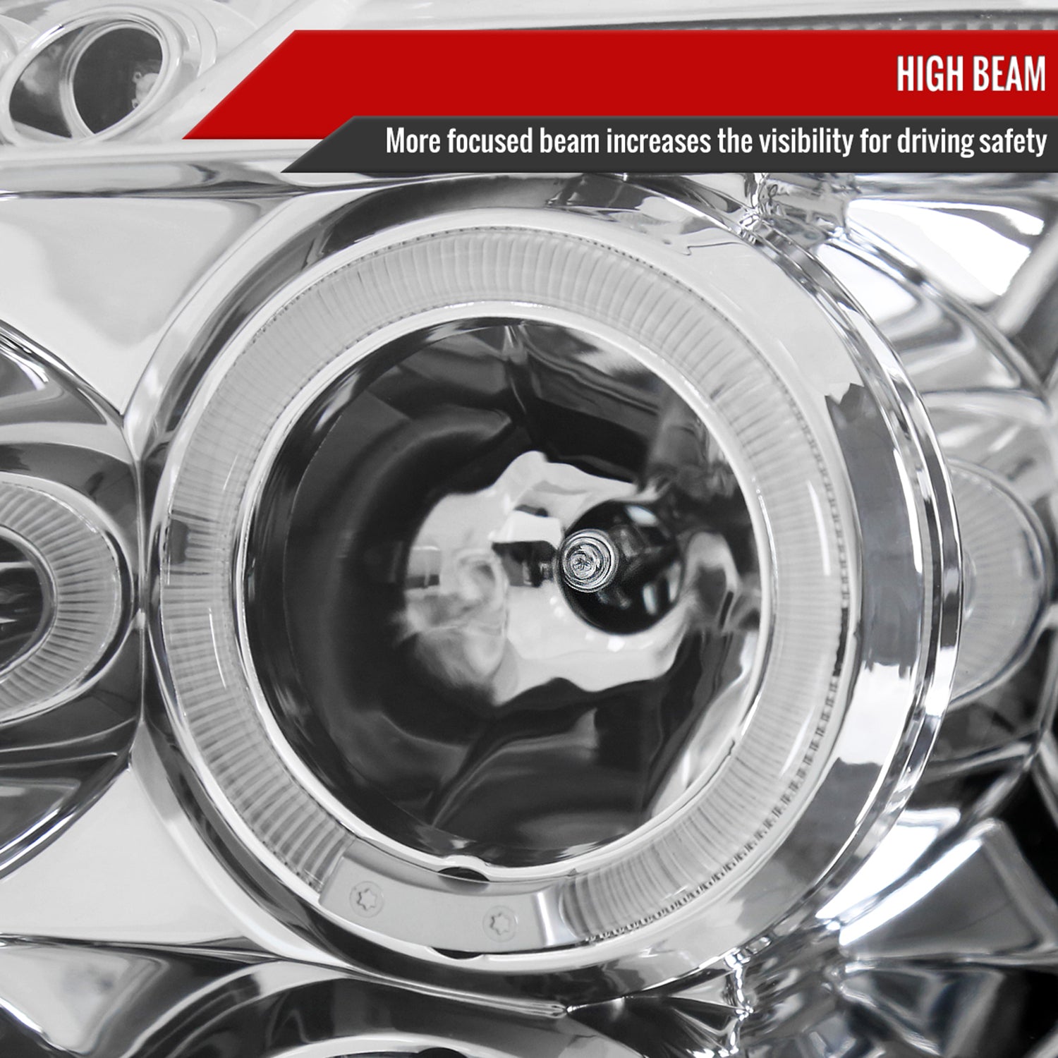 2006-2008 VW Golf Rabbit/ 2006-2010 Jetta Dual Halo Projector Headlights Chrome