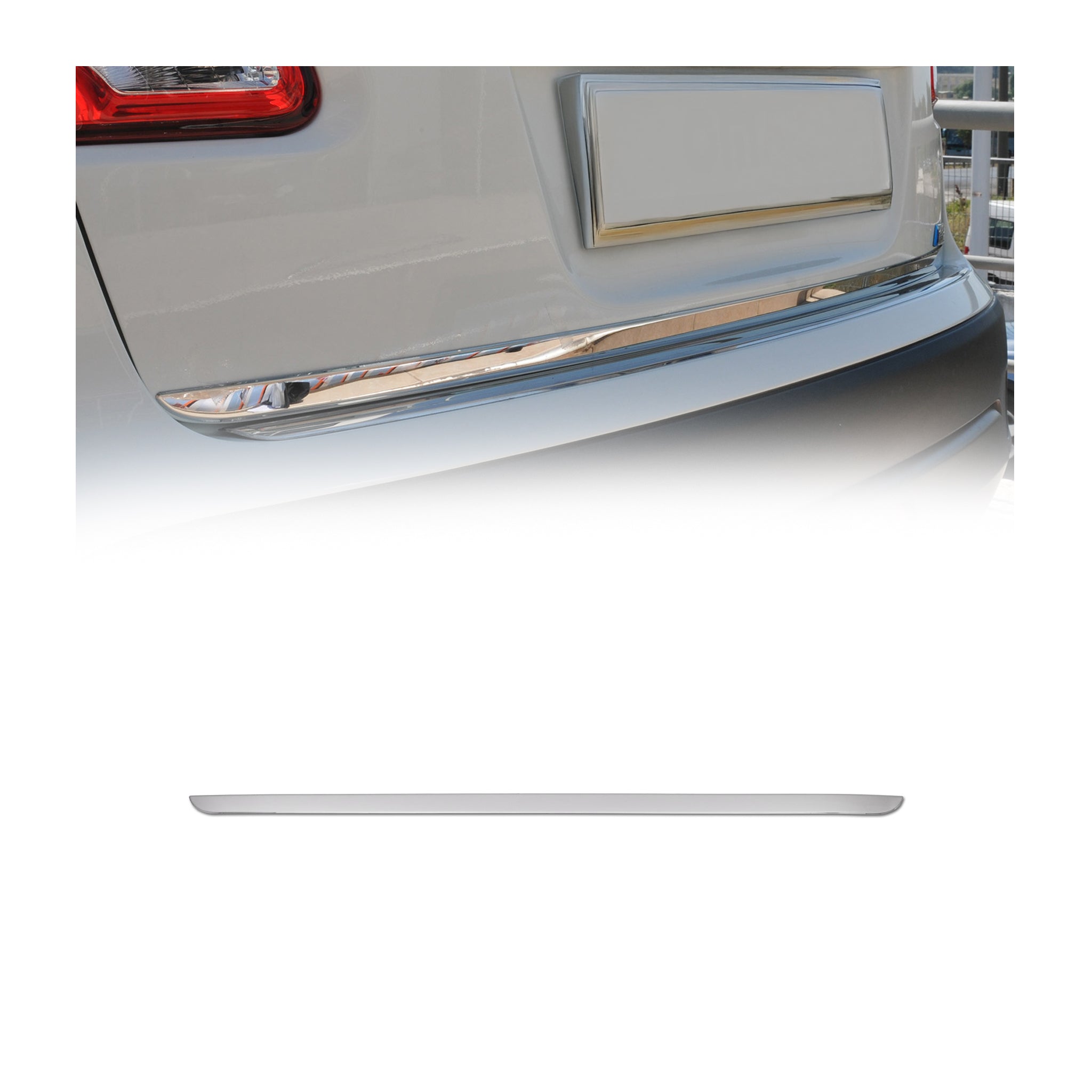 2017-2022 Nissan Rogue Sport Rear Trunk Molding Trim Stainless Steel Silver