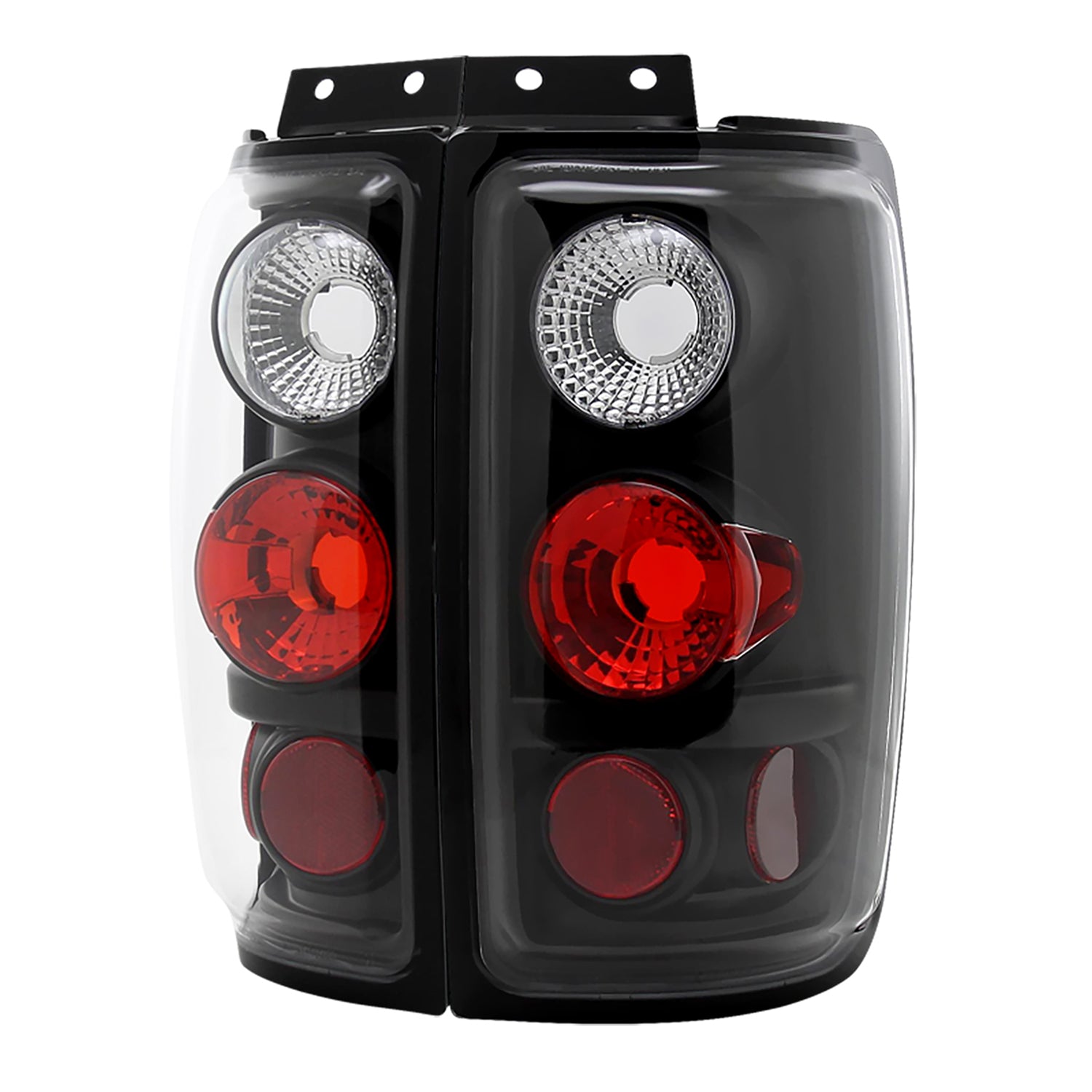 1997-2002 Ford Expedition Tail Lights Matte Black Housing/Clear Lens