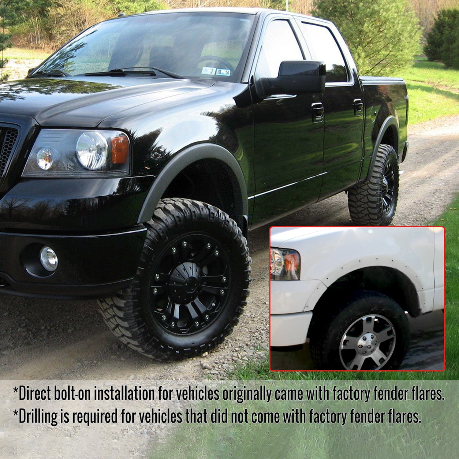 2004-2008 Ford F-150/ 07-2008 Lincoln Mark LT Factory OE Style Fender Flares