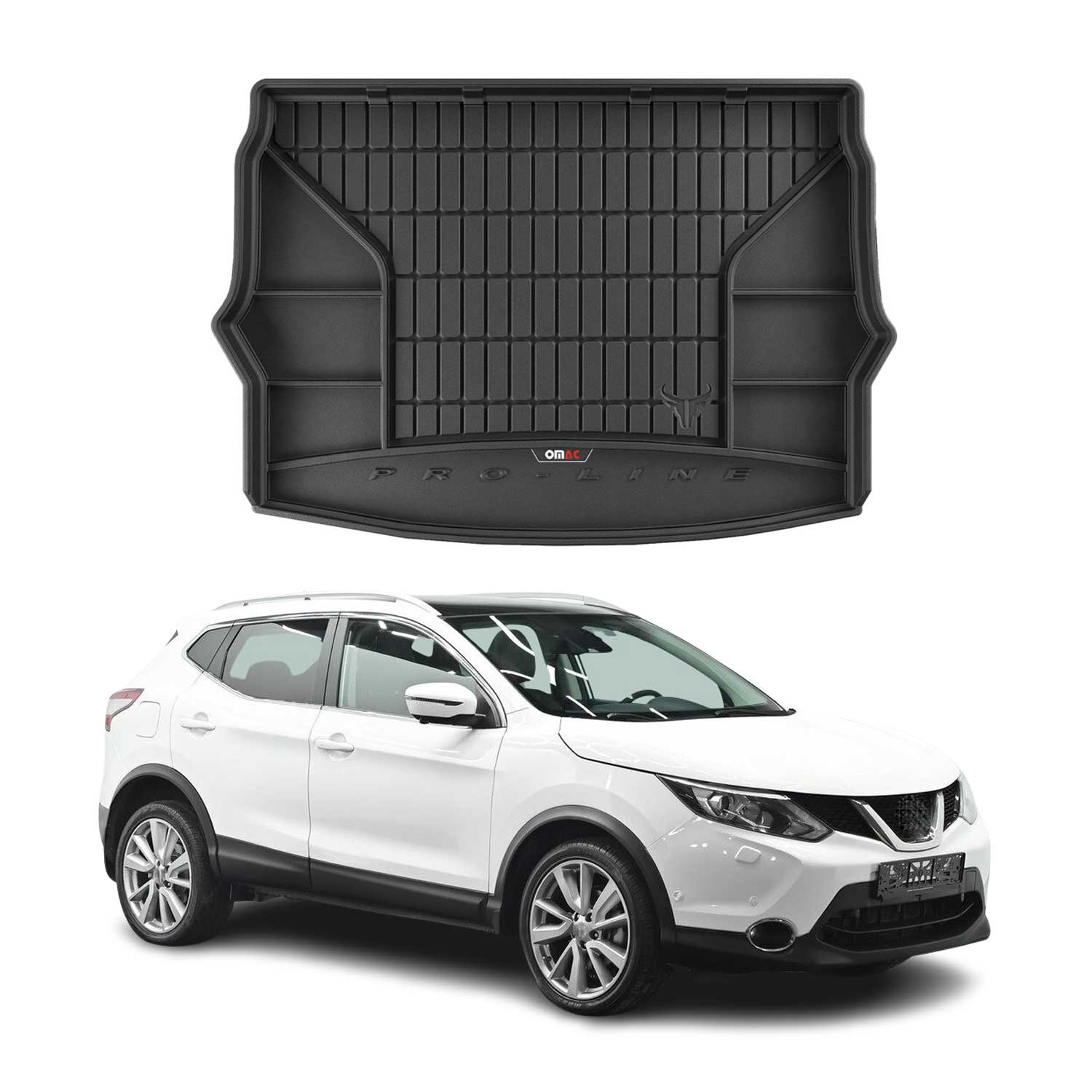 2014-2023 Nissan Qashqai Premium Cargo Liner Trunk Mat All Weather Heavy Duty Black
