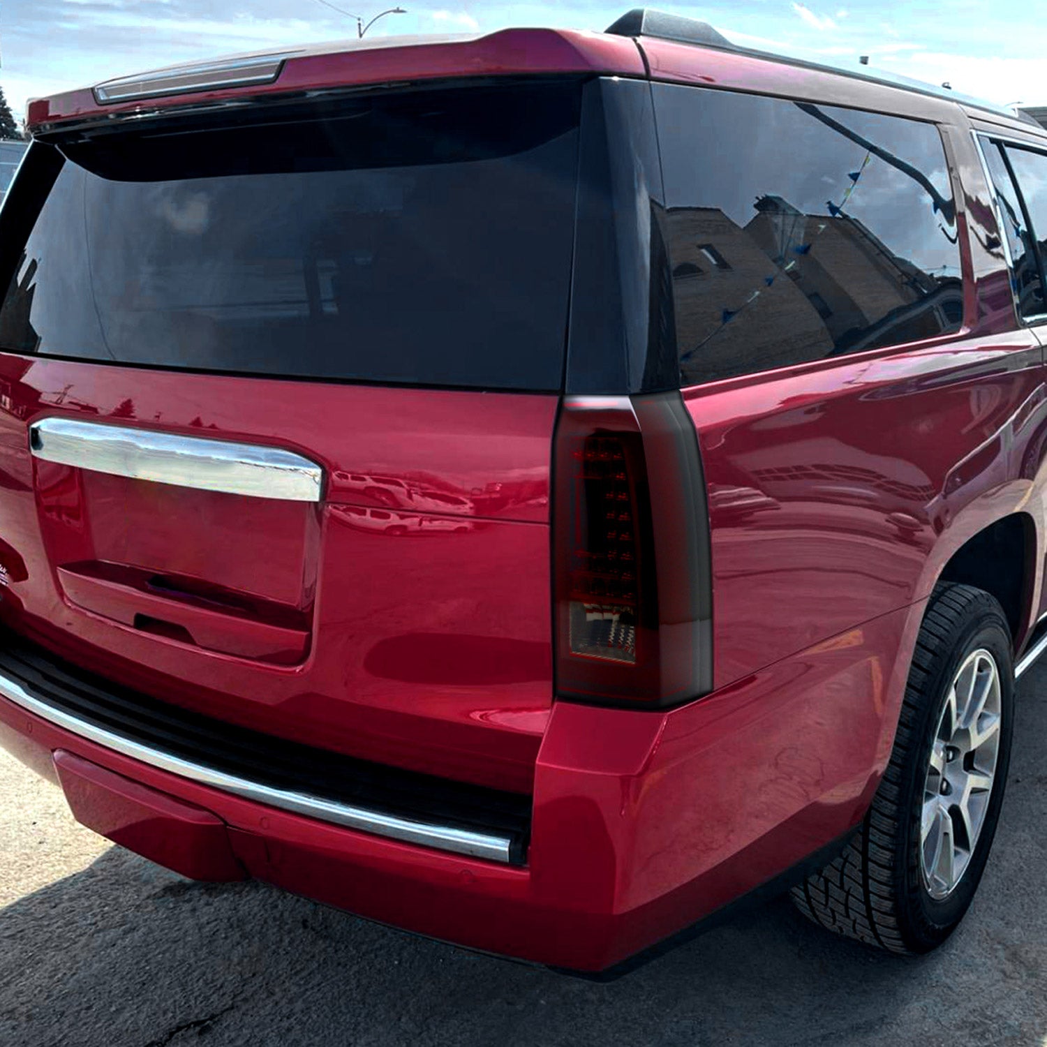 2015-2020 GMC Yukon/Yukon XL Denali SLE/SLT LED Tail Lights Chrome/Red Smoke