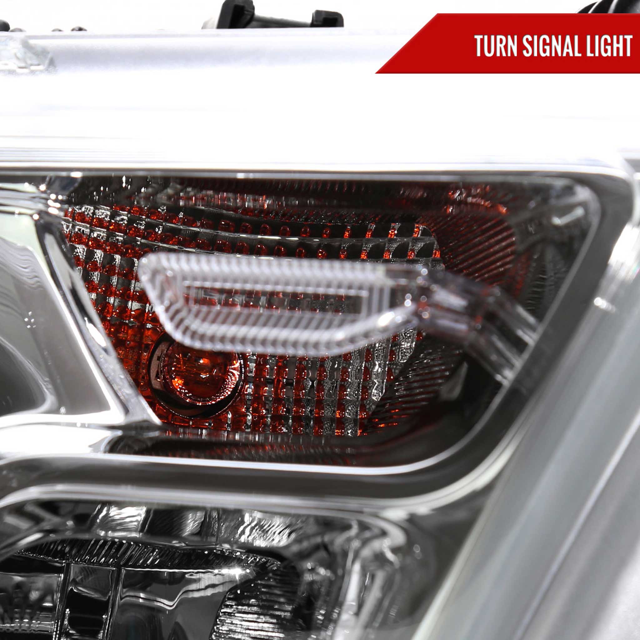For Dodge RAM 1500 2019-2024 Factory Style Crystal Headlight Passenger Side Only Chrome Housing Clear Lens