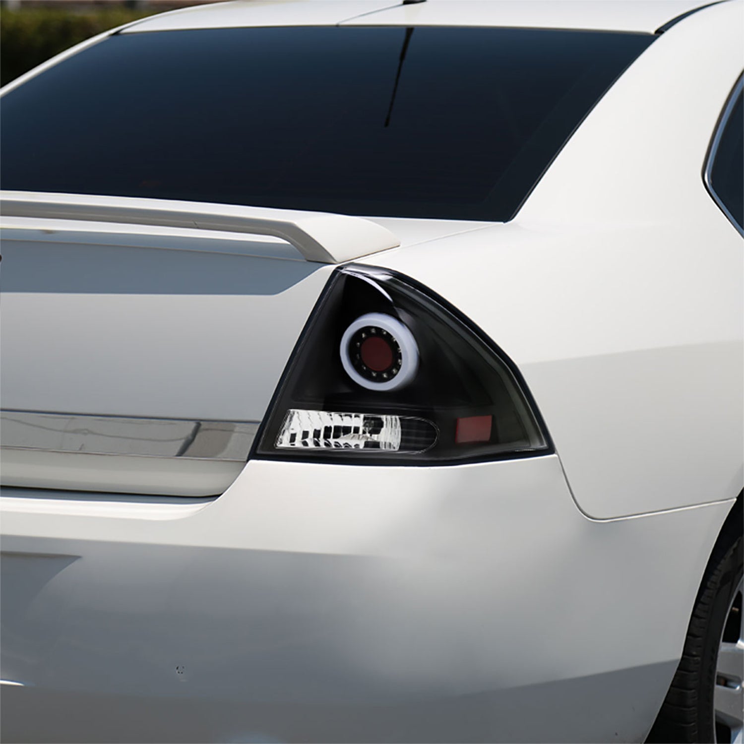 2006-2013 Chevy Impala/ 14-2016 Impala Limited LED Tail Lights Matt Black/Clear