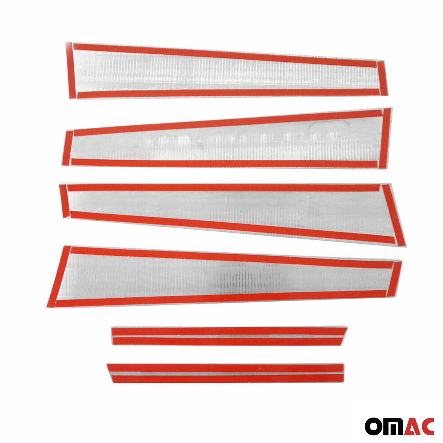 2004-2010 BMW 5 Series E60 M5 Sedan Window B Pillar Posts Door Trim Stainless Steel 6x