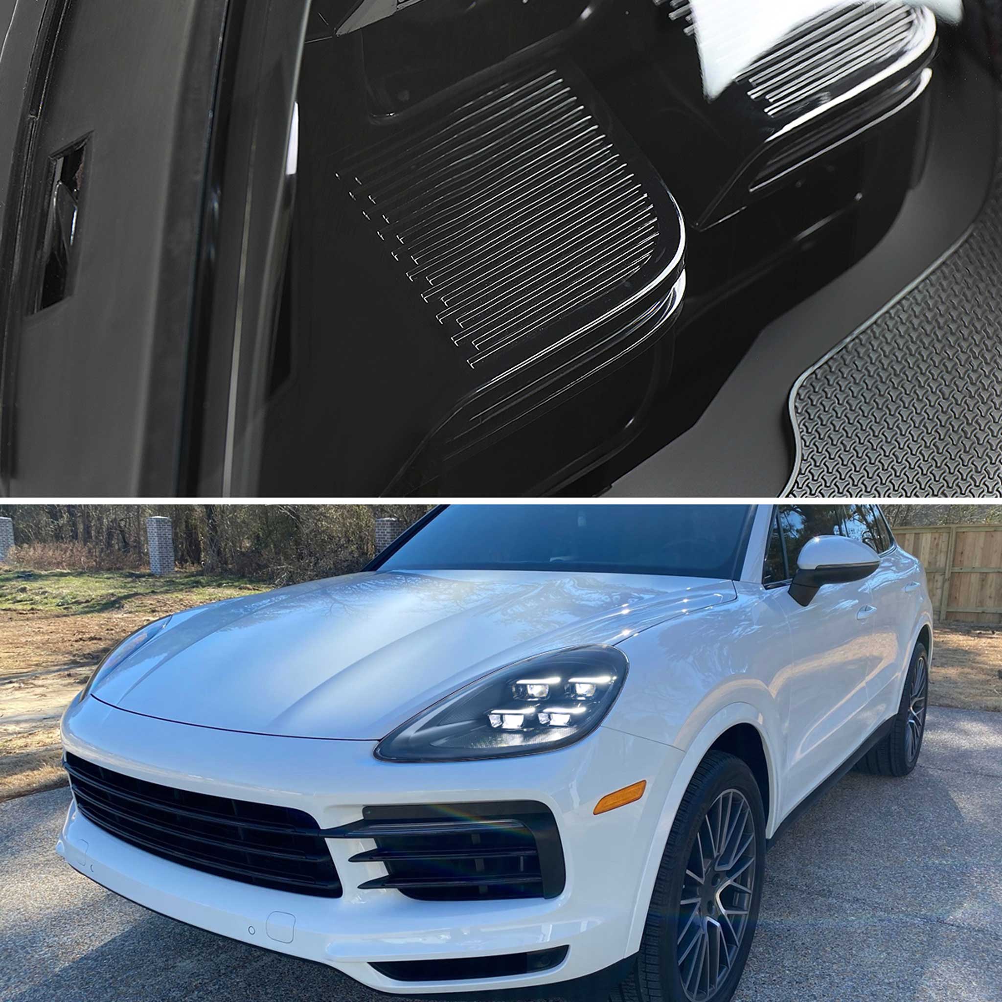 For Porsche Cayenne 2018-2023 Matrix LED Projector Headlights DRL Dynamic Black Clear Lens Glossy Accents