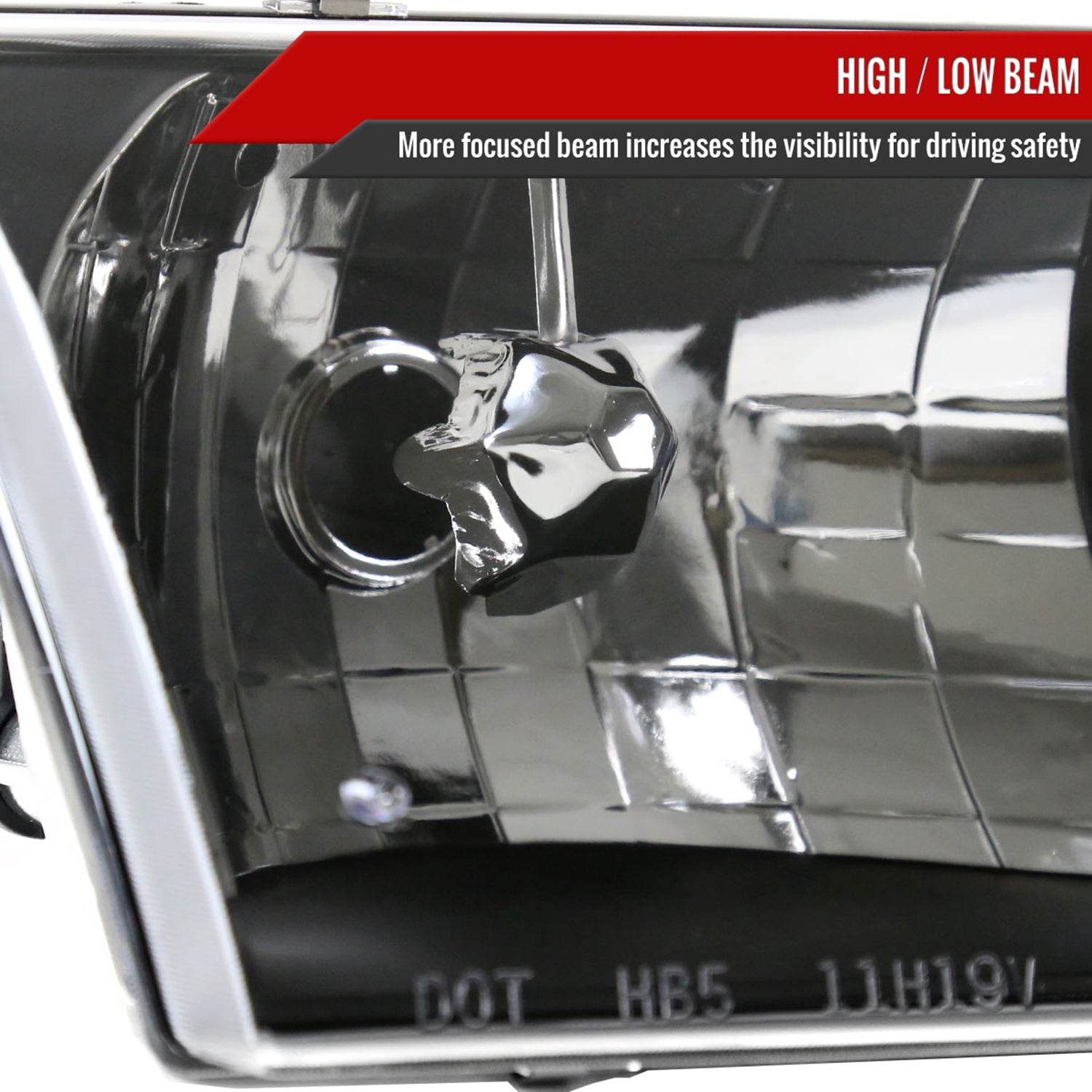 1998-2011 Ford Crown Victoria Factory Headlights Corner Signal Lights Black