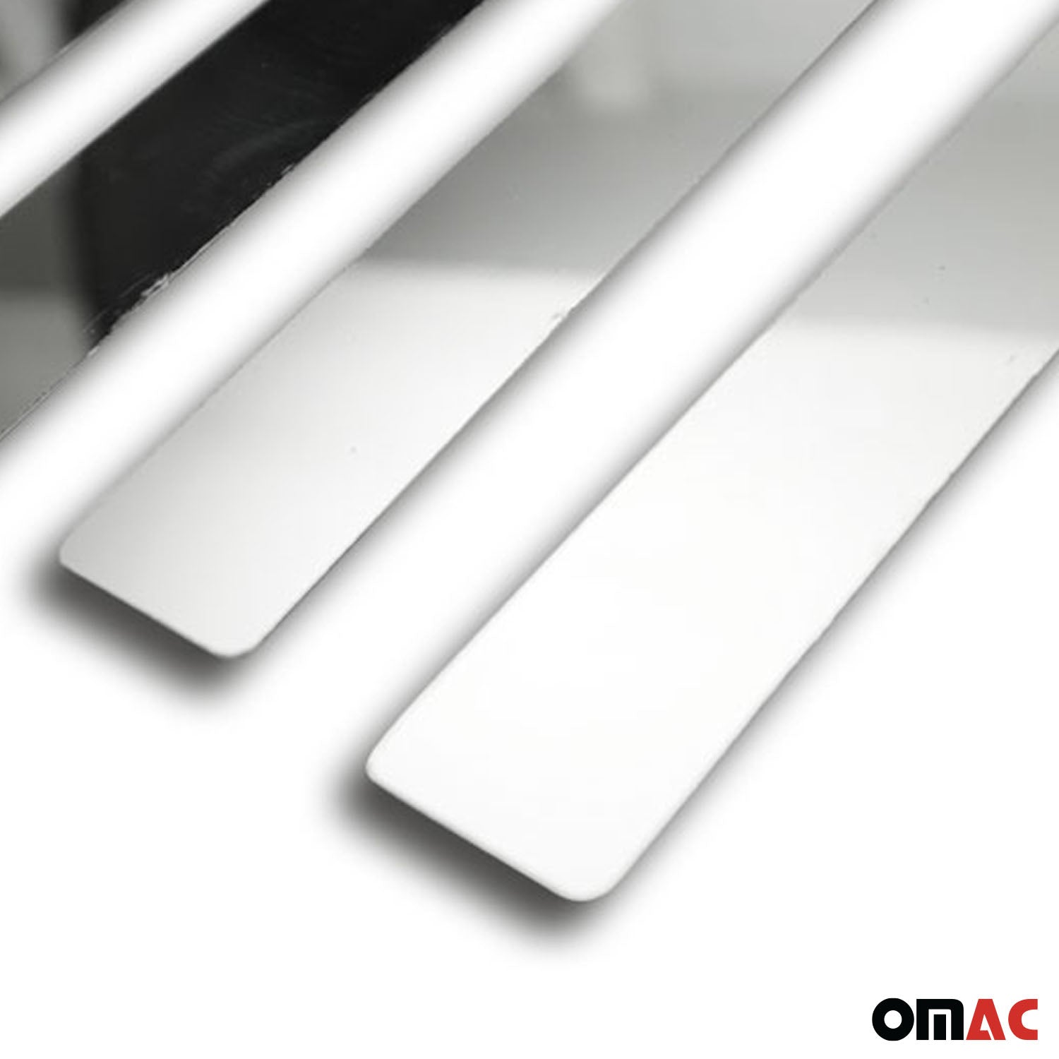 2014-2019 GMC Sierra Crew Cab 1500/2500/3500 Side Door Molding Trim Stainless Steel Silver 4x