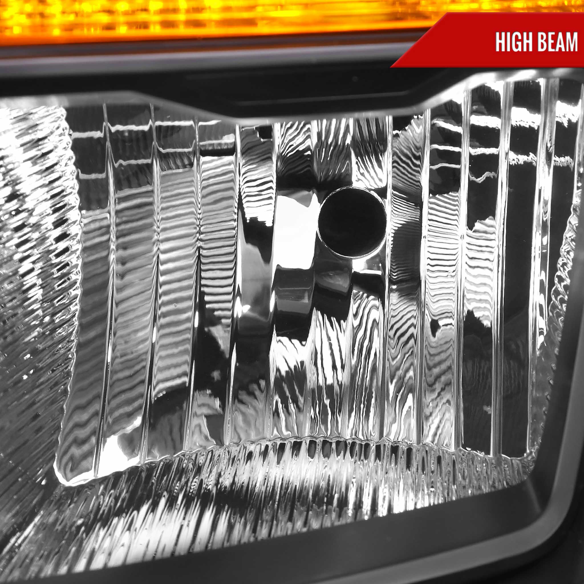 For Ford F-150 2021-2023 Factory Style Headlight Matte Black Housing Clear Lens