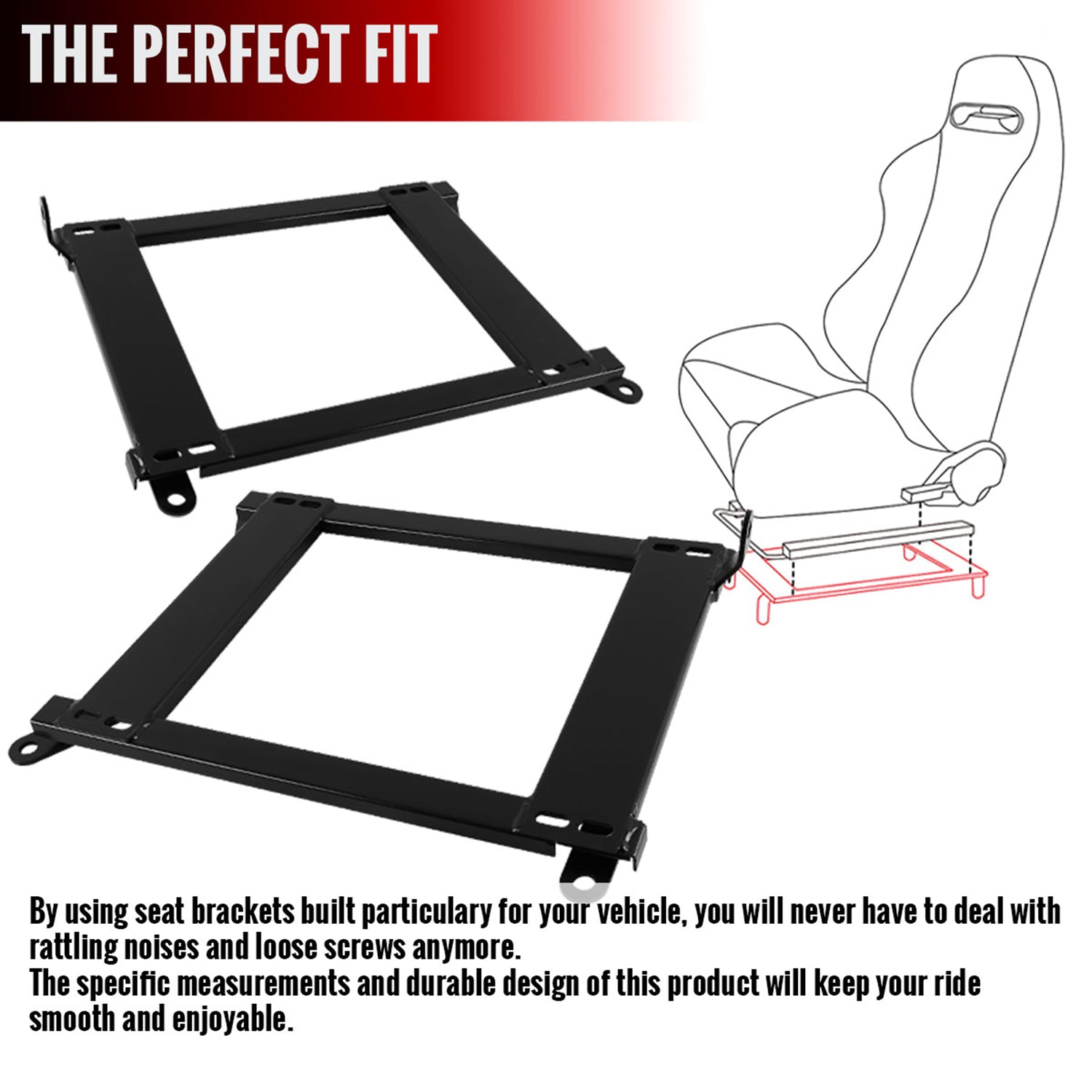1999-2005 BMW E46 3 Series Coupe Tensile Steel Racing Seat Mounting Brackets