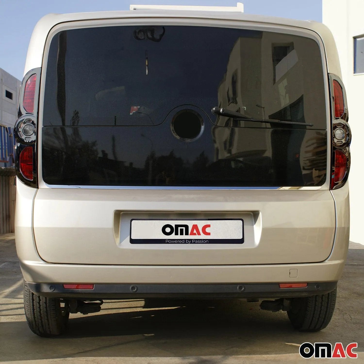 2014-2019 RAM ProMaster City Trunk Tail Light Trim Frame ABS Chrome Dark 2Pcs